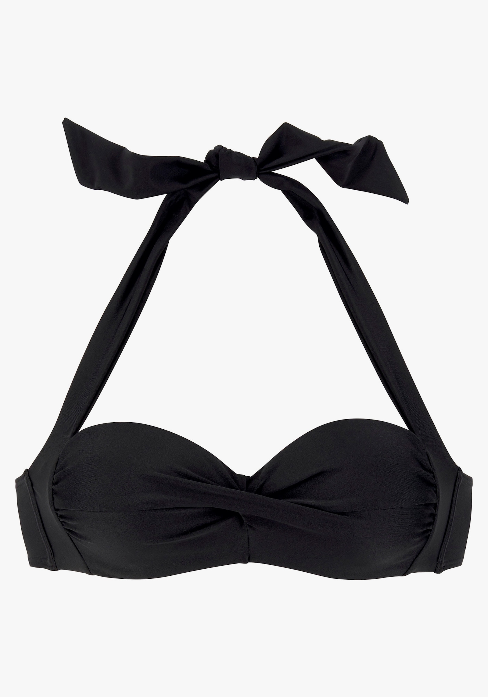 LASCANA Bügel-Bandeau-Bikini-Top - schwarz