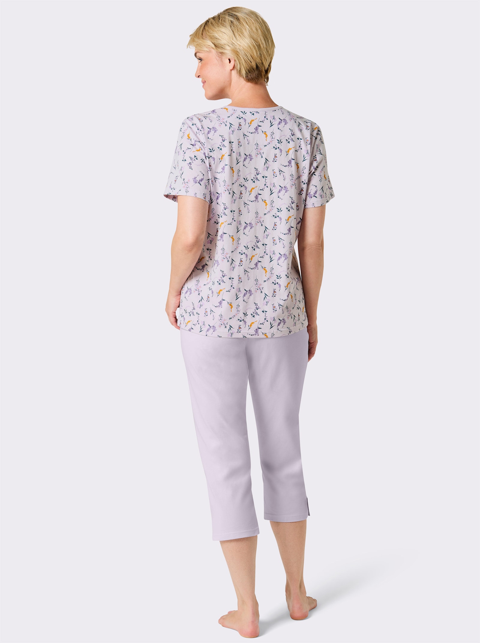 Comtessa Capri-Anzug - rosé-bedruckt