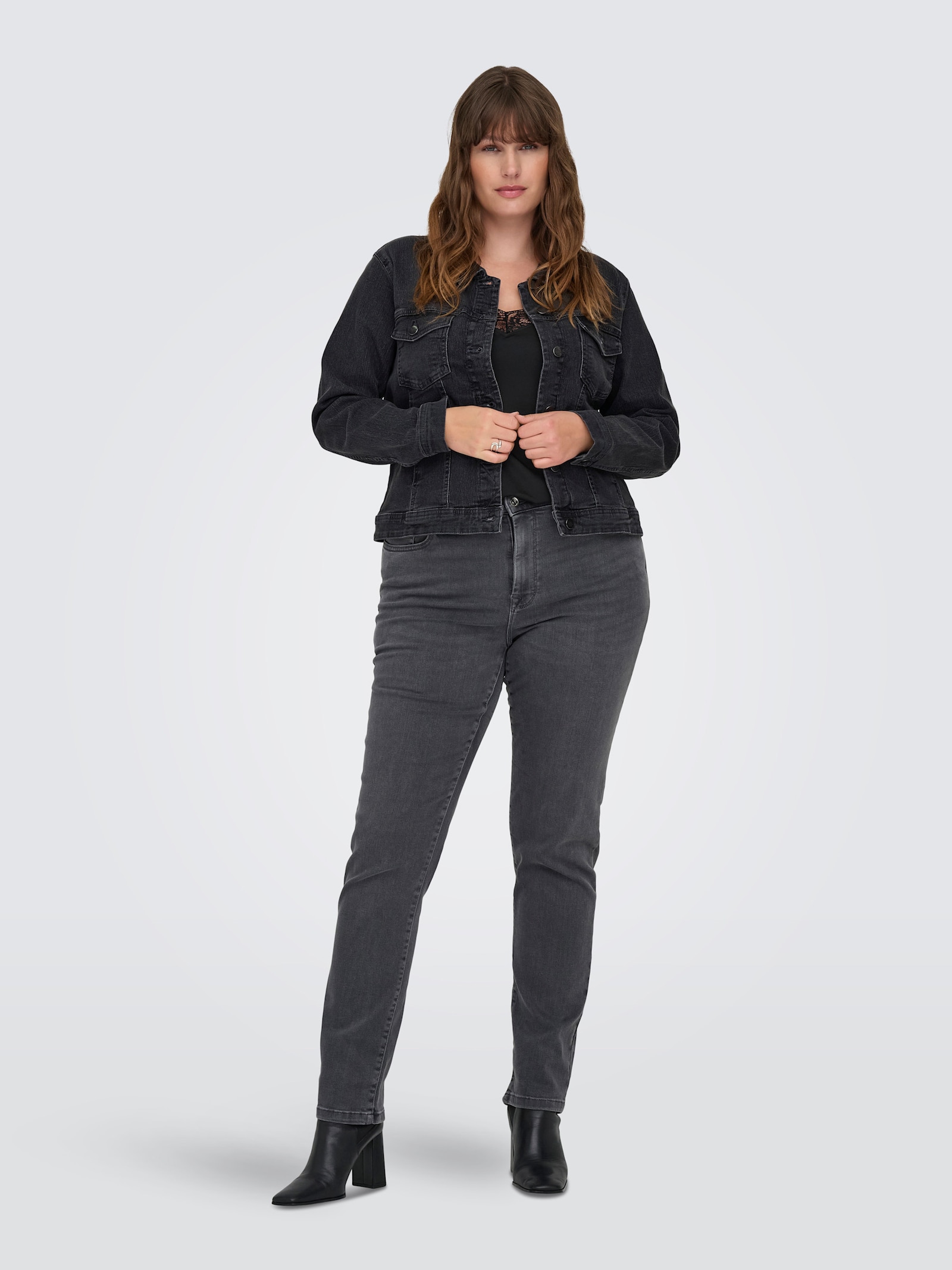 ONLY CARMAKOMA Jeansjacke - dark grey denim