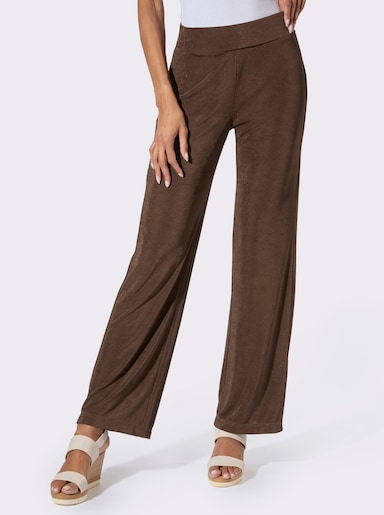 Schlupfhose mit weiten Beinen - schoko
