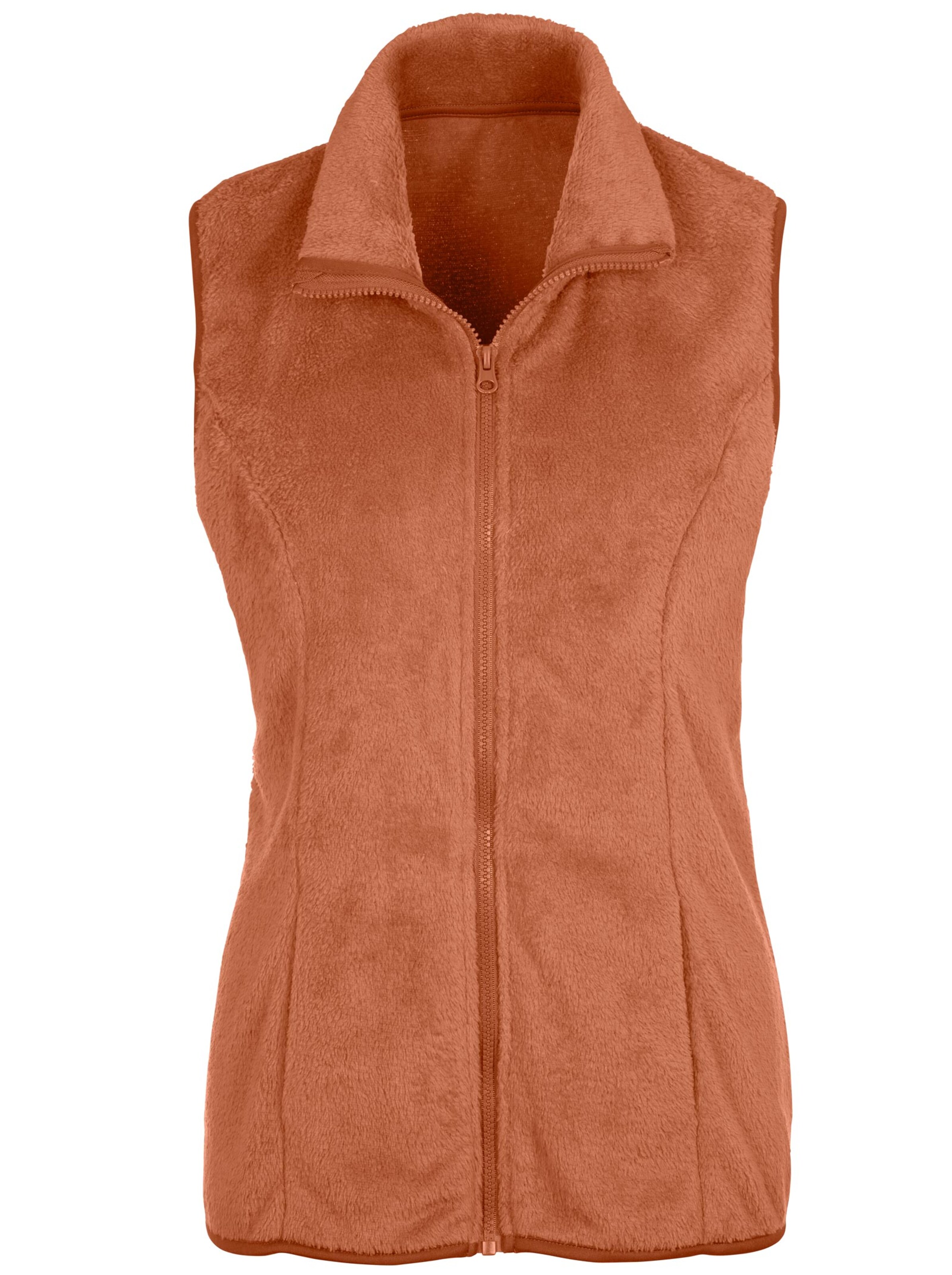 Fleece-Weste - terrakotta