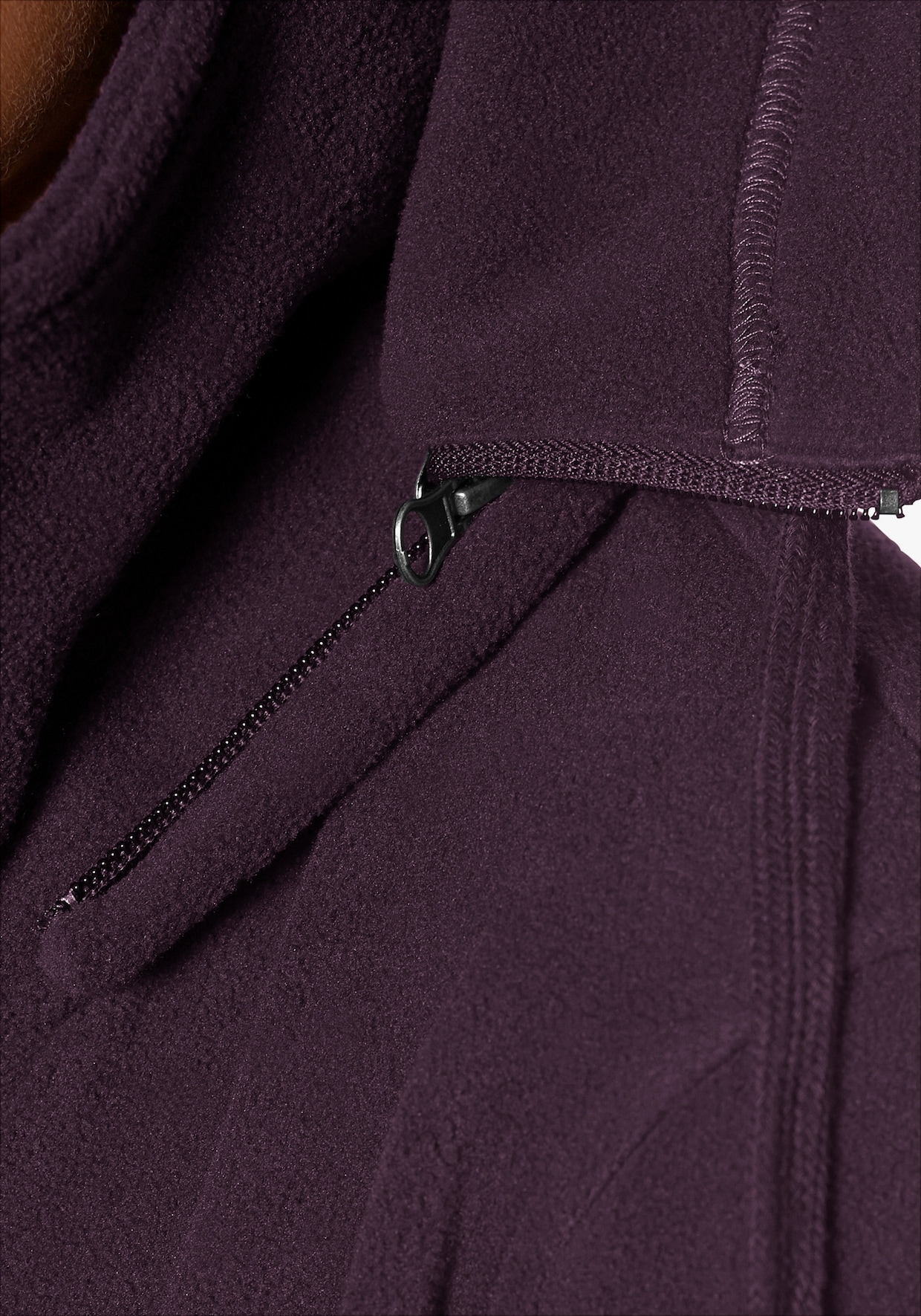 Fleecejacke - aubergine