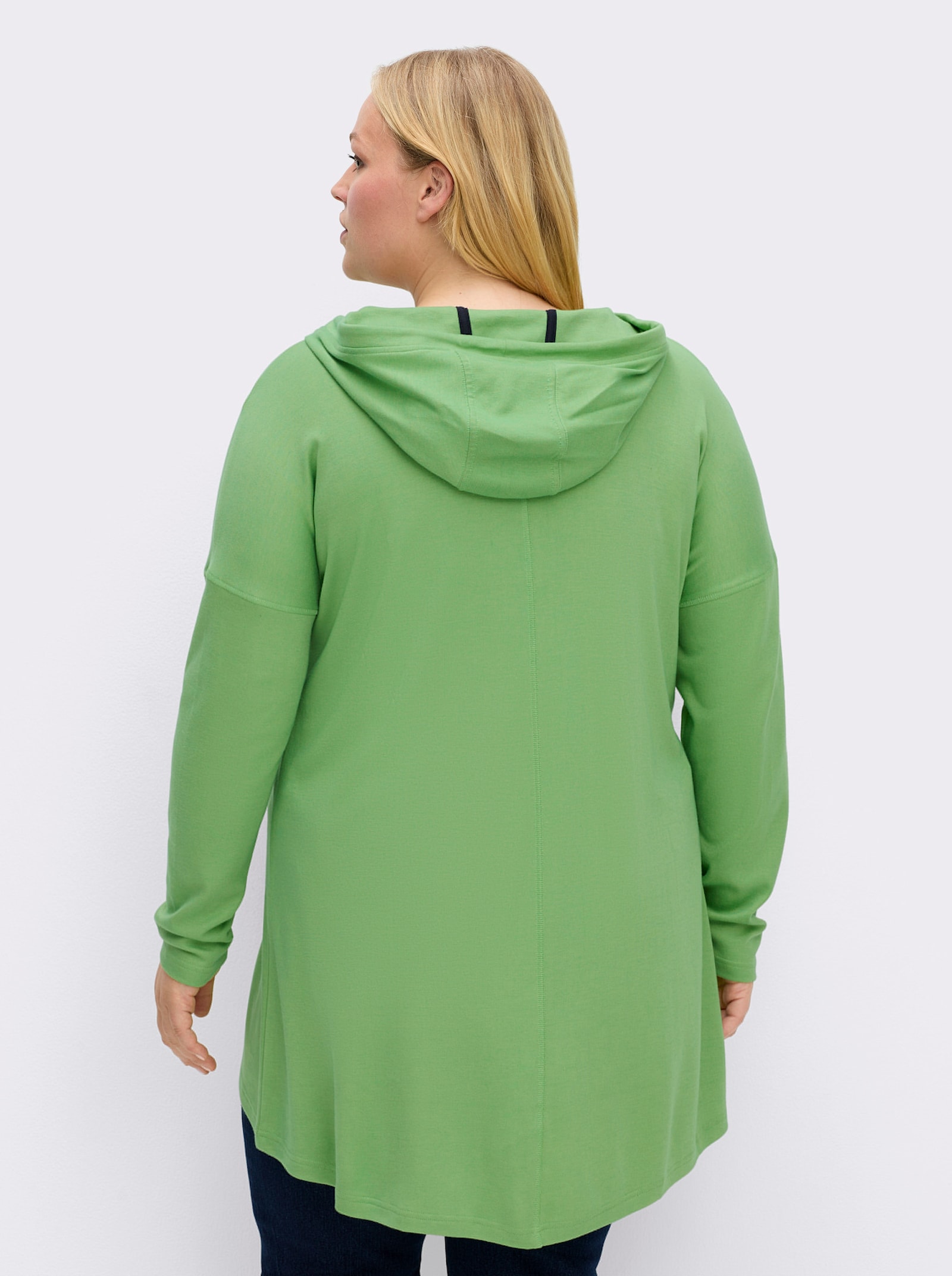 sheego Sweatshirt in A-Linie - apfel