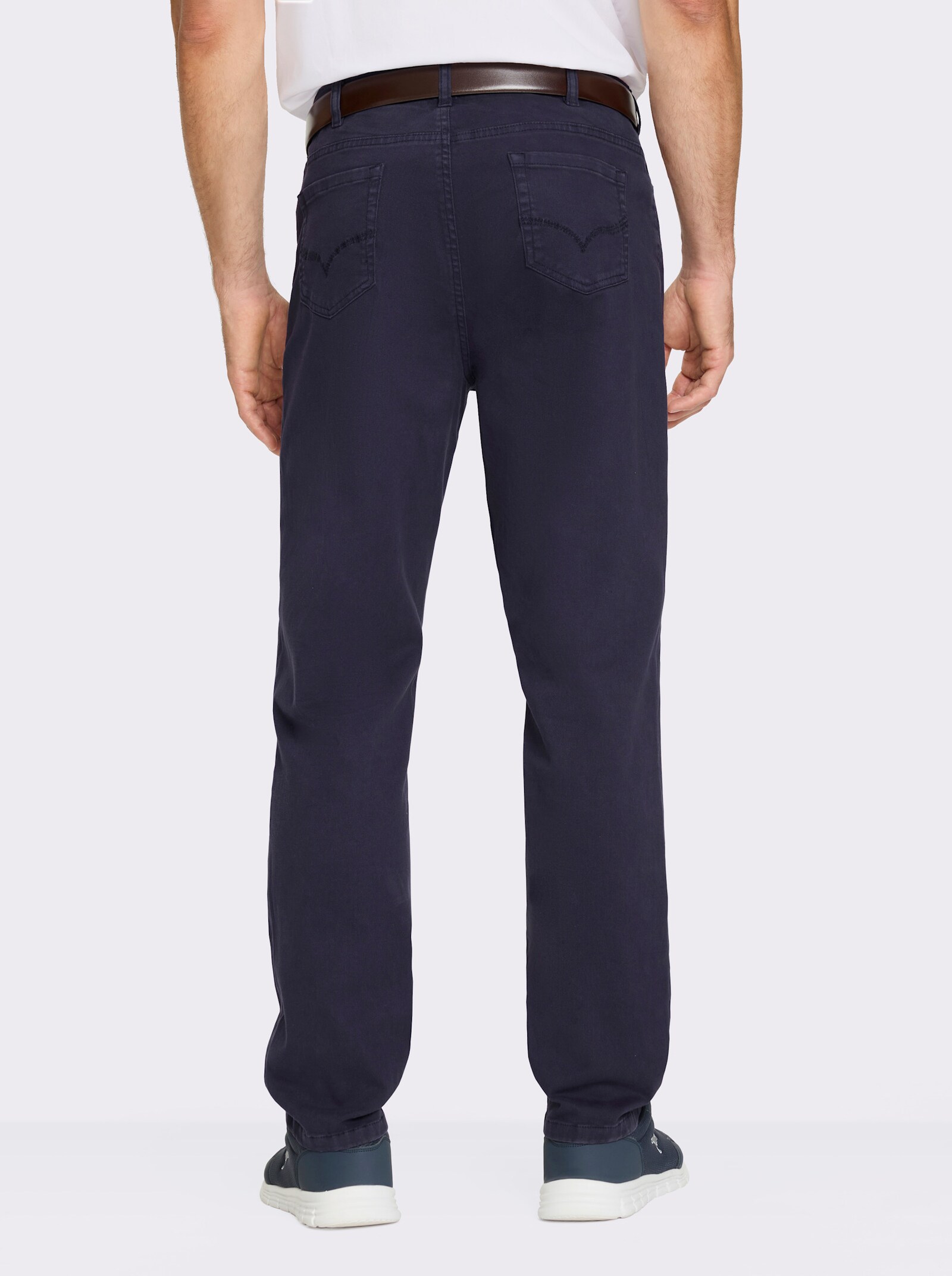 Marco Donati 5-pocketsbroek van twill - marine