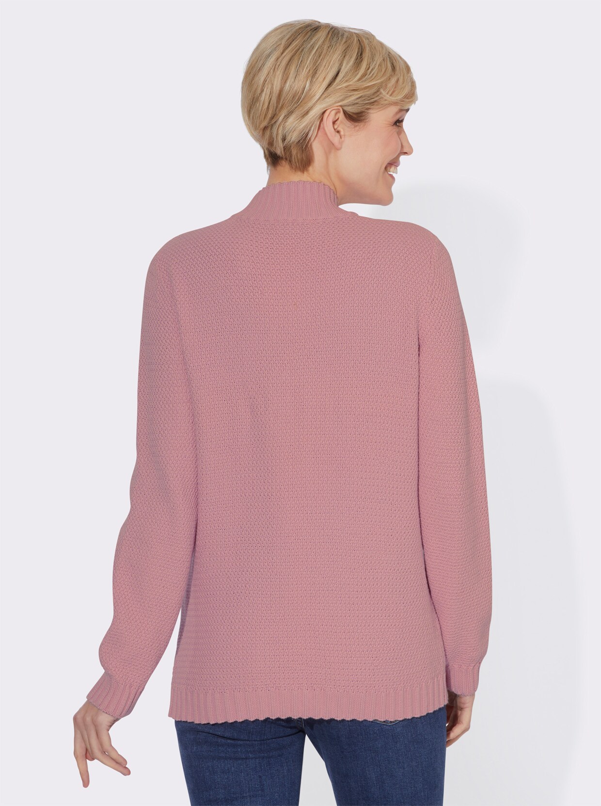 Langarm-Pullover - rosé