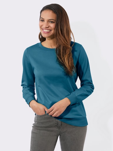 Sweatshirt mit Ripp-Abschlüssen - topas