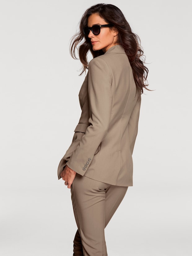 YFFUSHI Dames 2-delig broekpak jas dames formele kantoor zakelijke blazer jas, Zwart, XL