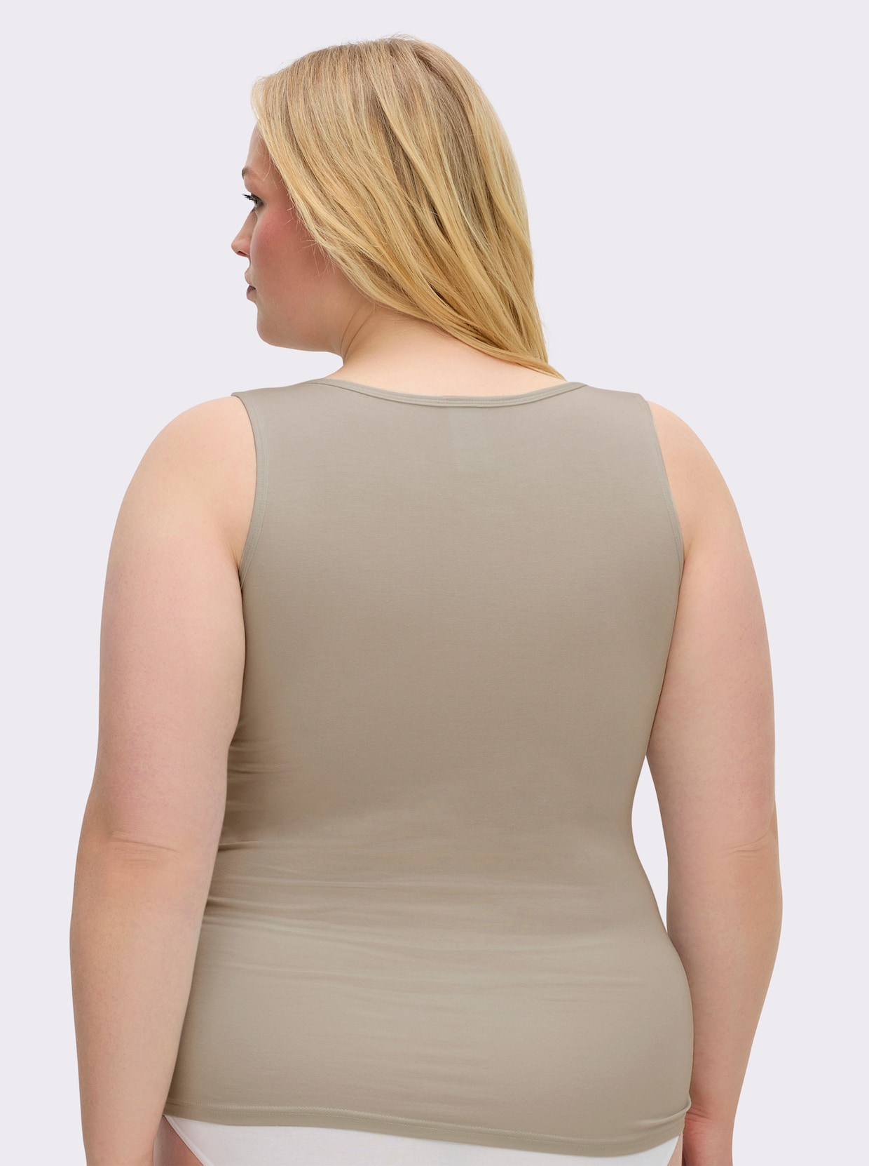 wäschepur Achseltop mit breiten Trägern - sand