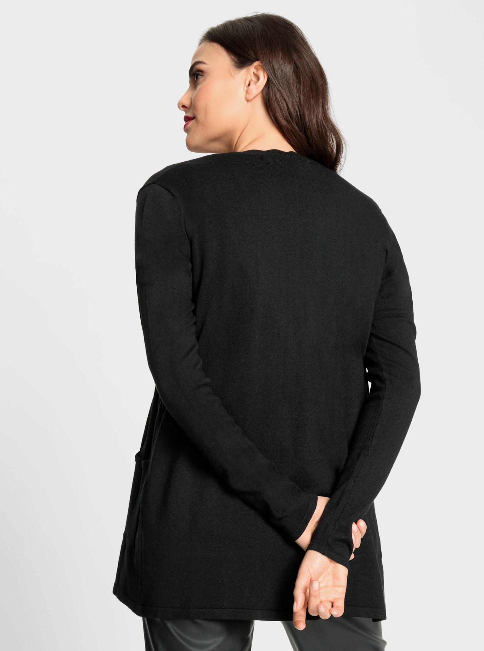 heine Veste en maille fine avec poches - noir