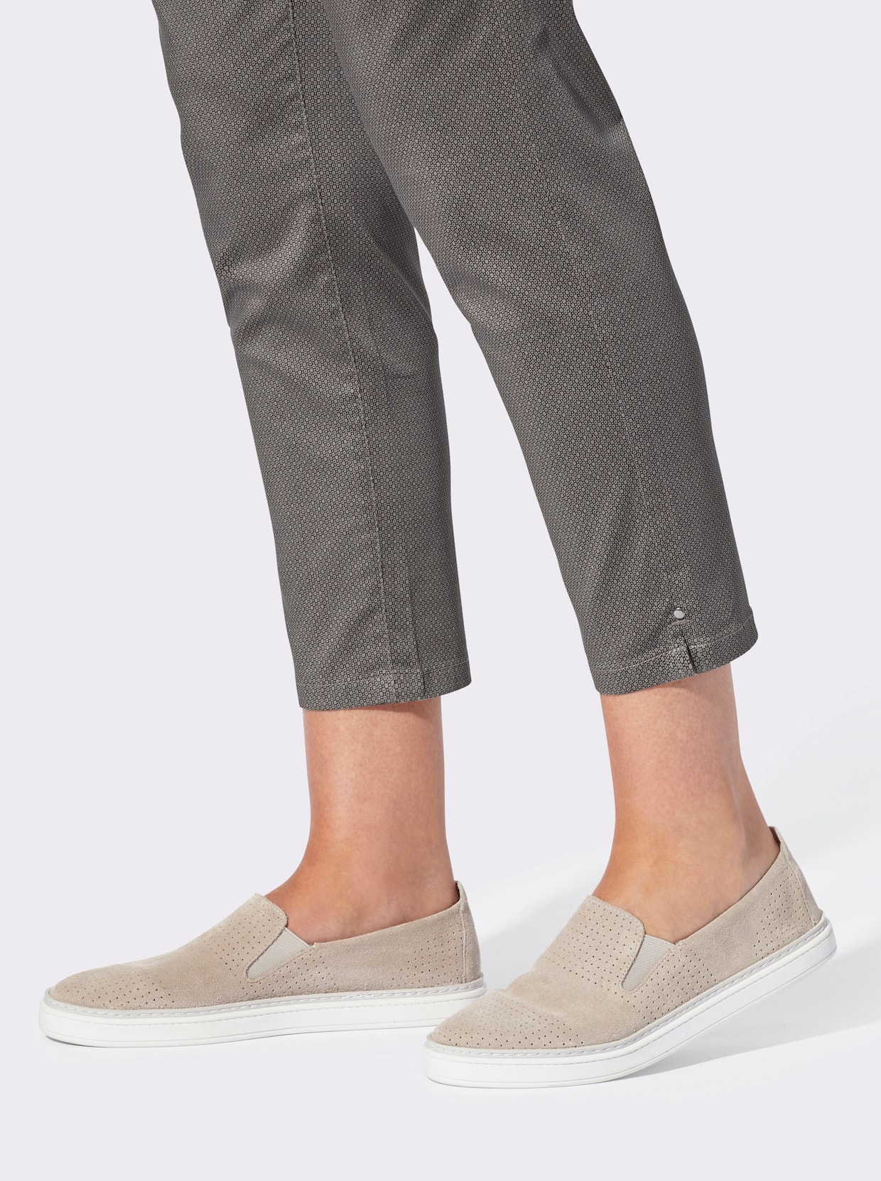 Druckhose - grau-bedruckt