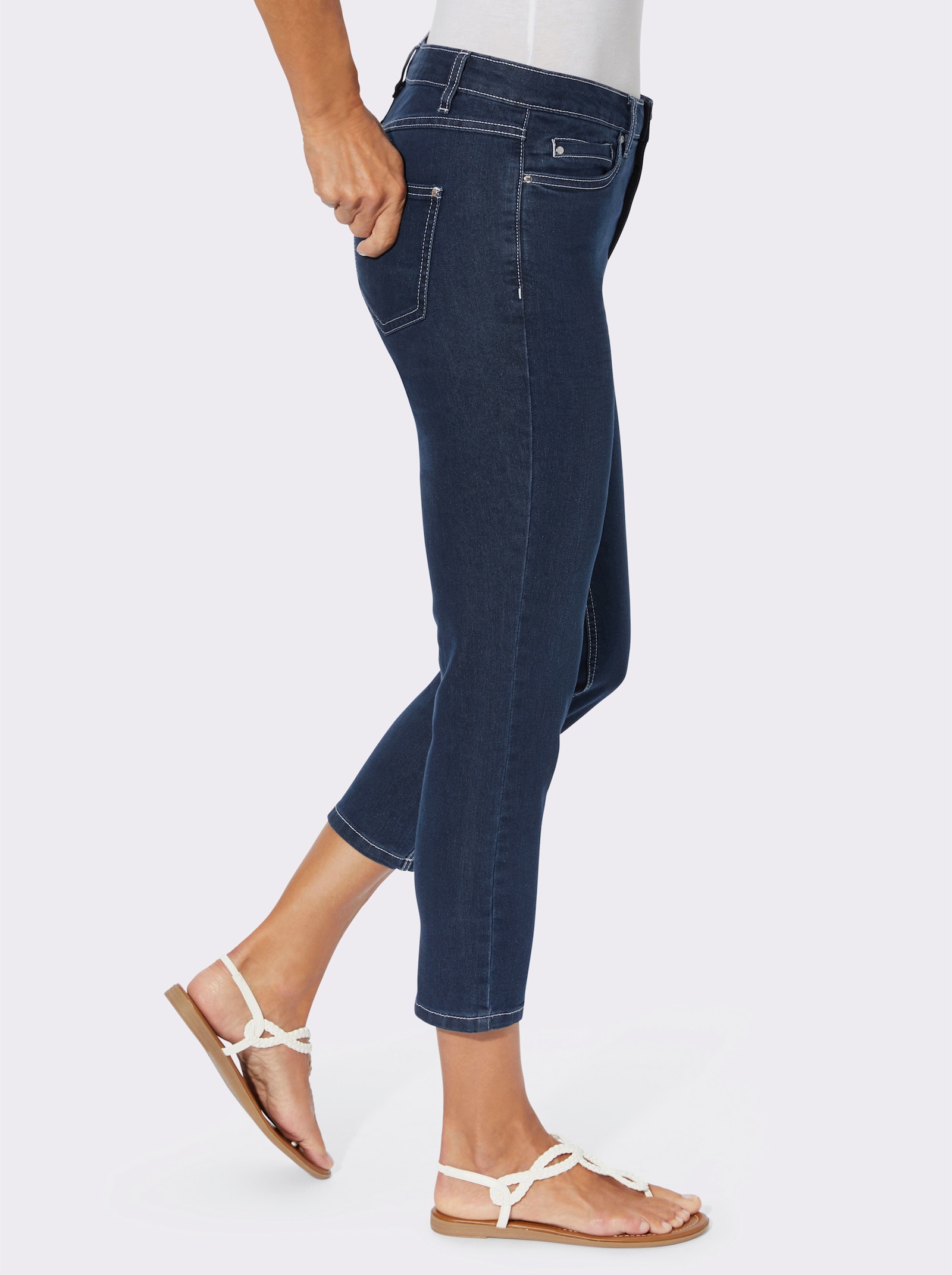7/8-jeans met stretch - blue-stonewashed