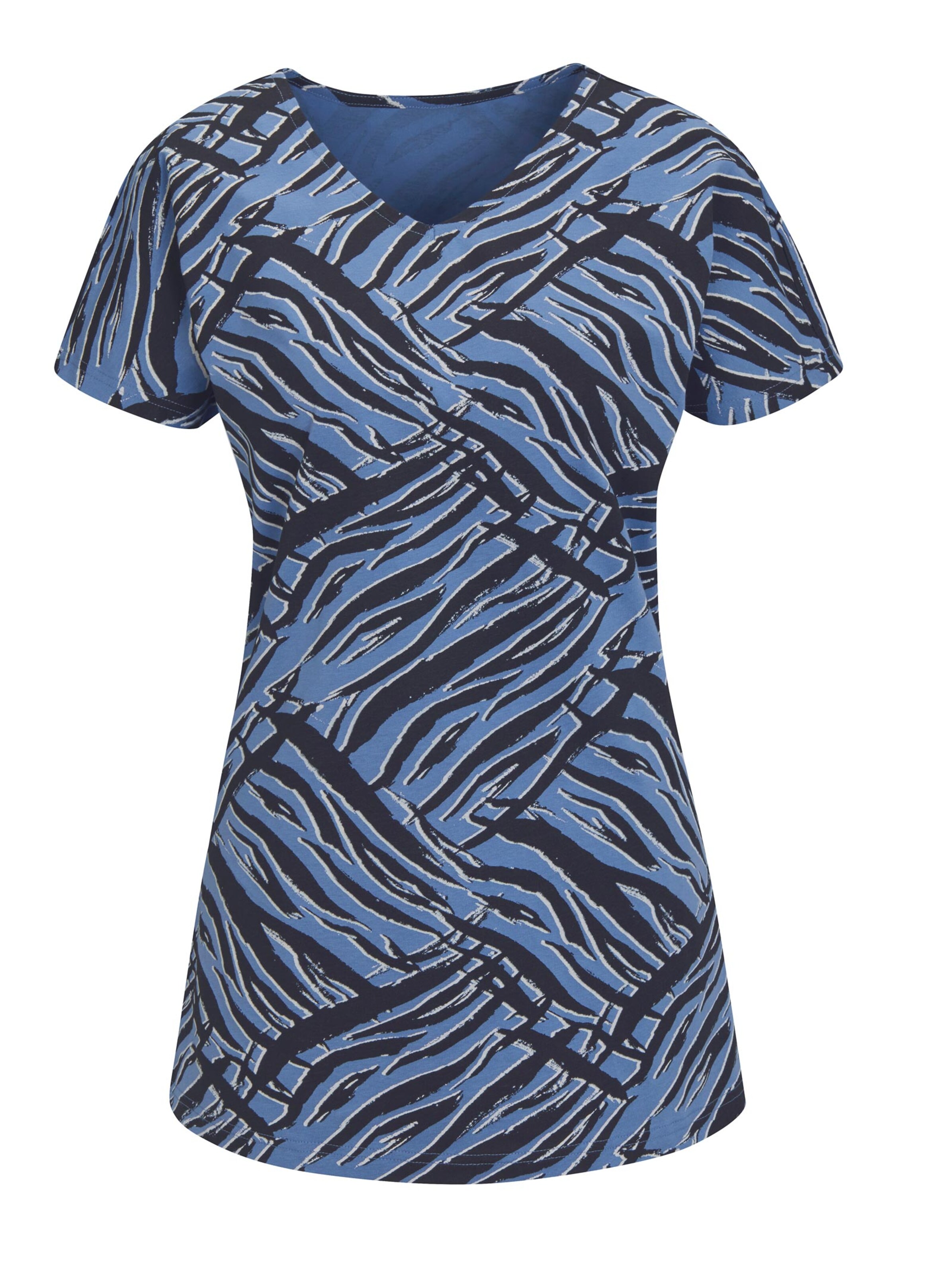 Longshirt - kornblume-gemustert