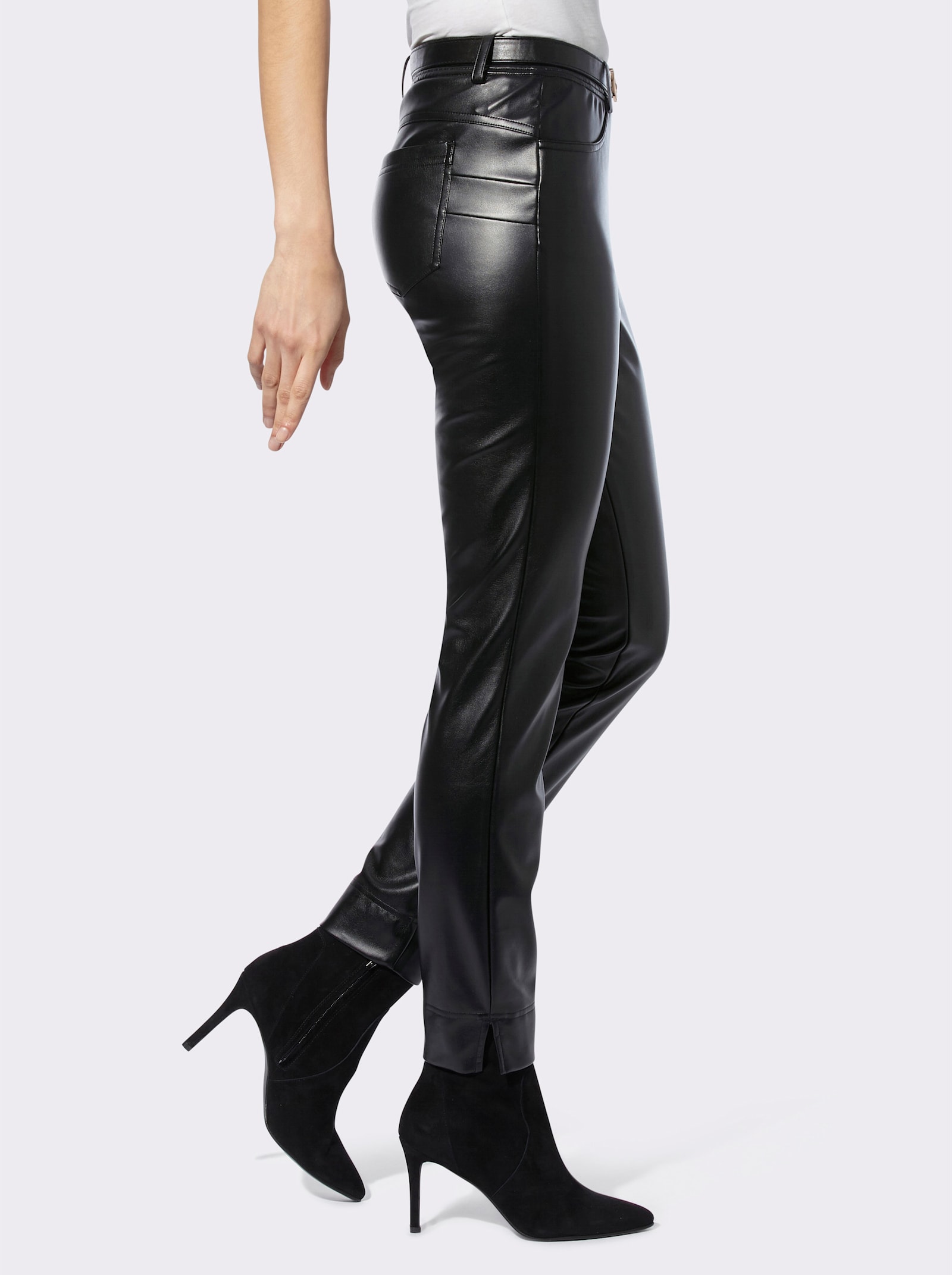 heine Lederimitathose mit Push up-Effekt - schwarz