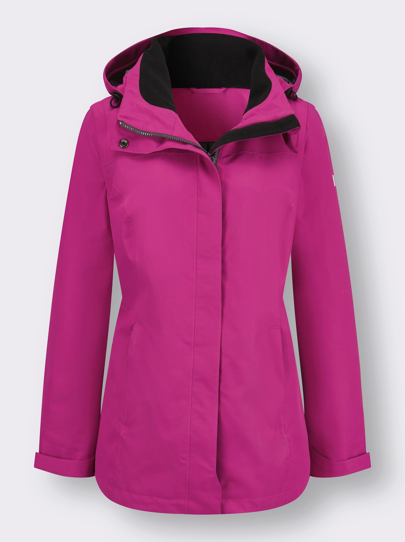 2-in-1-Jacke in Microfaser-Qualität - magenta