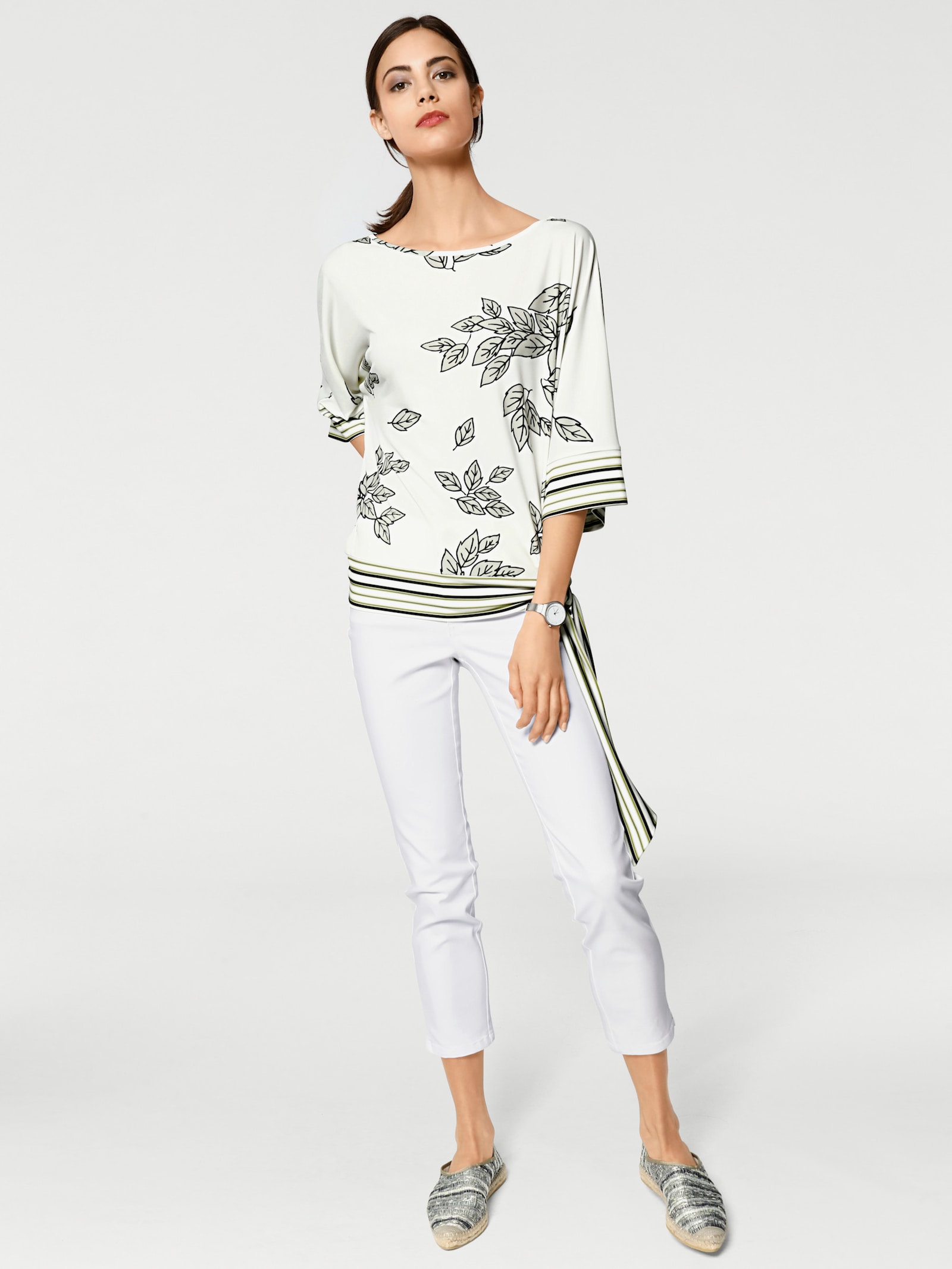 heine 7/8-Jeans mit Power-Mesh - weiß