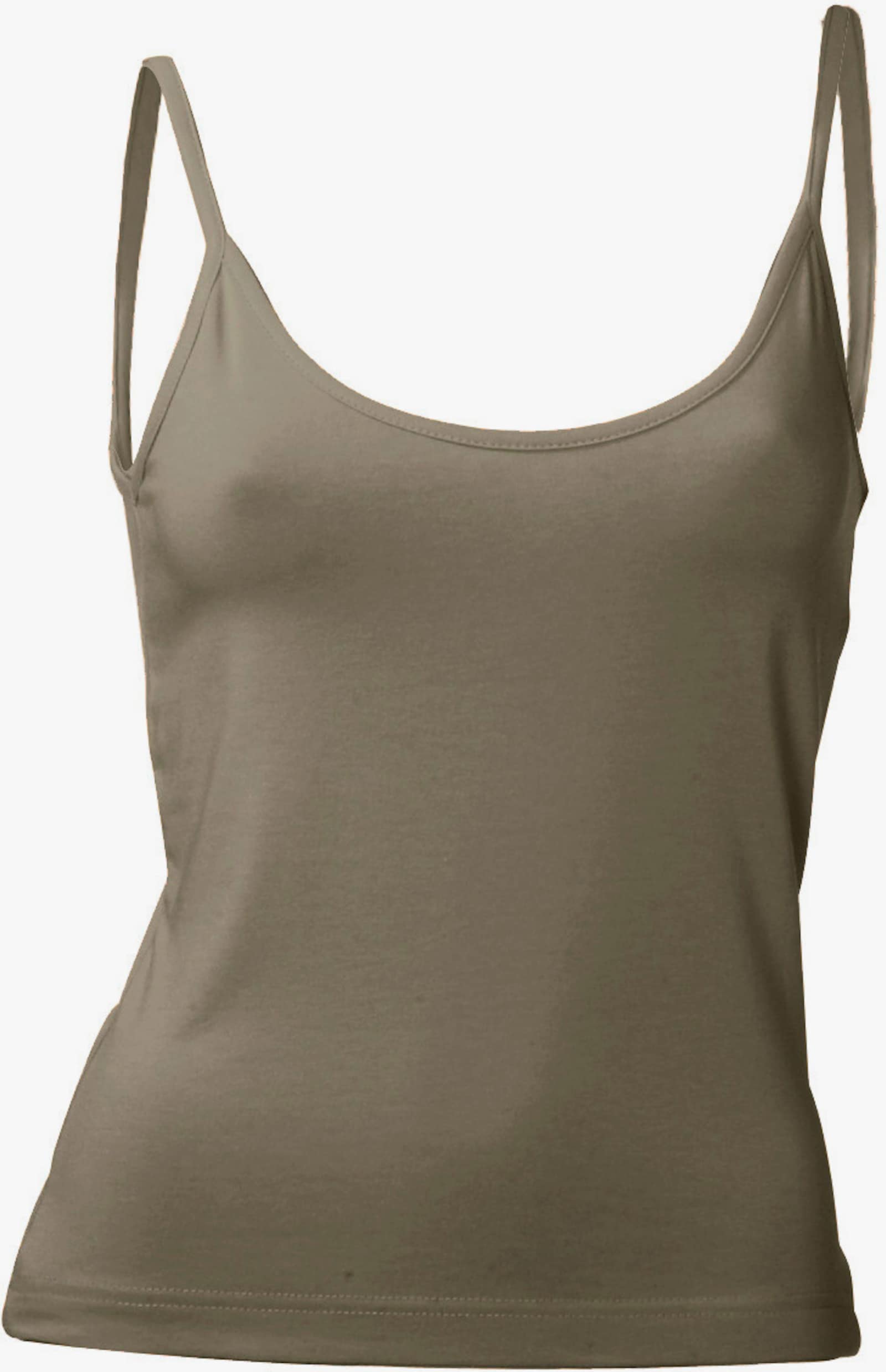 heine Spaghettitop met nauwsluitende snit - olijf