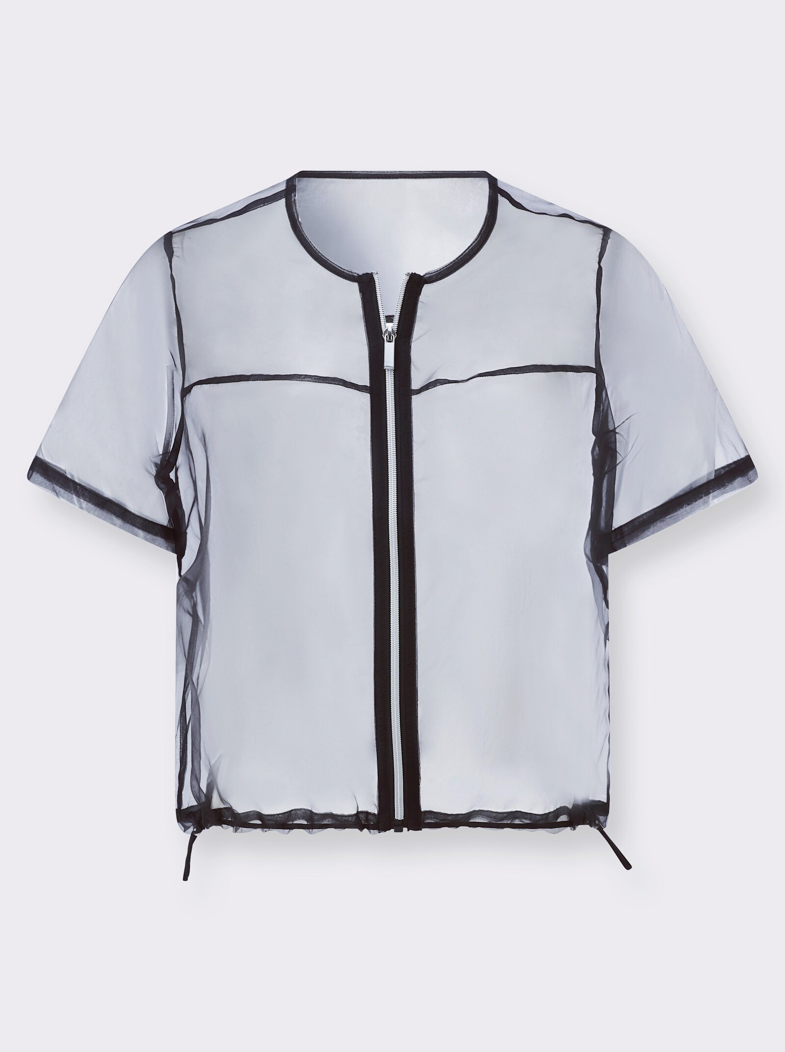 Blusenjacken aus duftigem Organza - schwarz