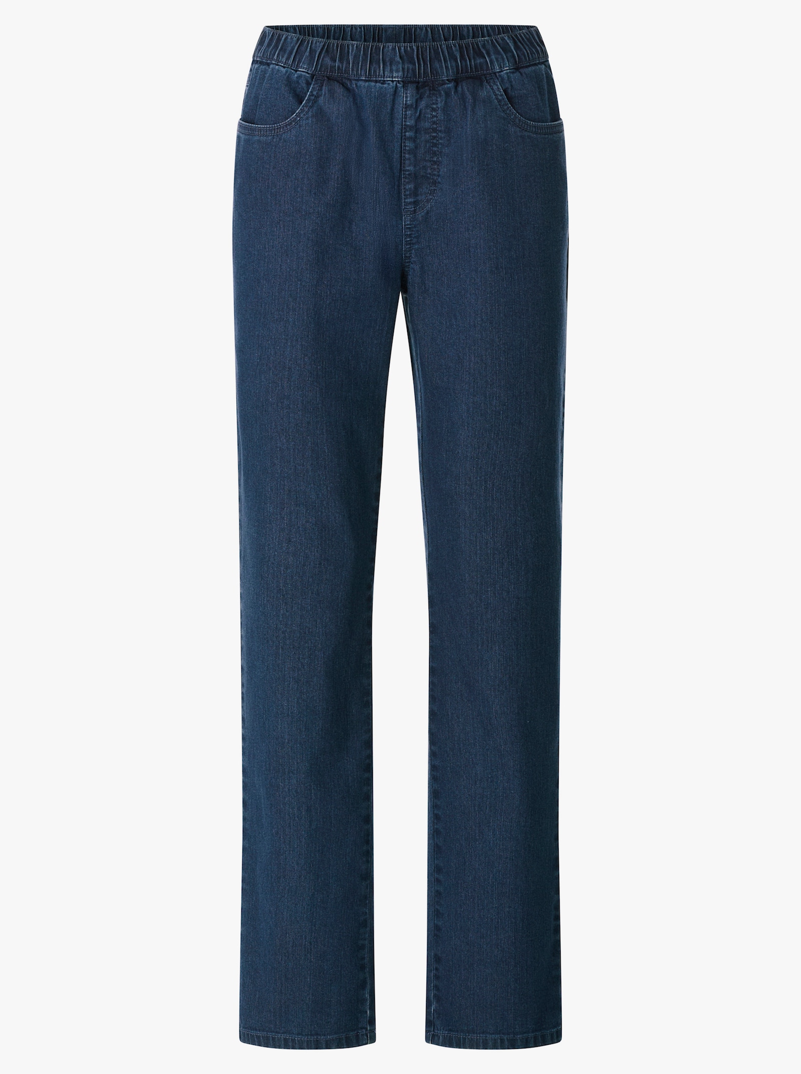 Jeans met geborduurde achterzakken - blue-stonewashed