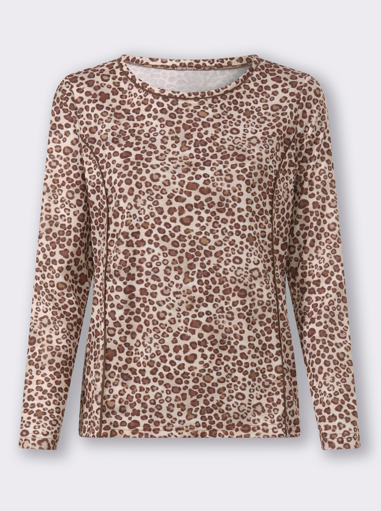 heine Print-Shirt - champagner-schoko-bedruckt