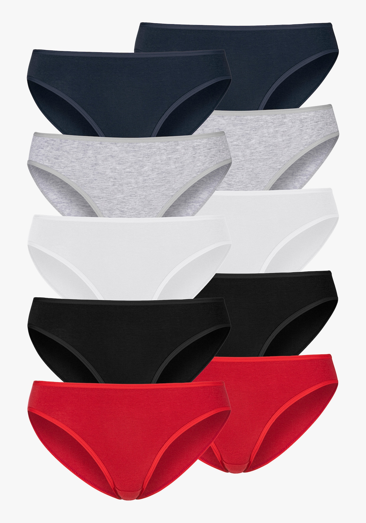 petite fleur Bikinislip - rot, schwarz, weiss, grau-meliert, navy