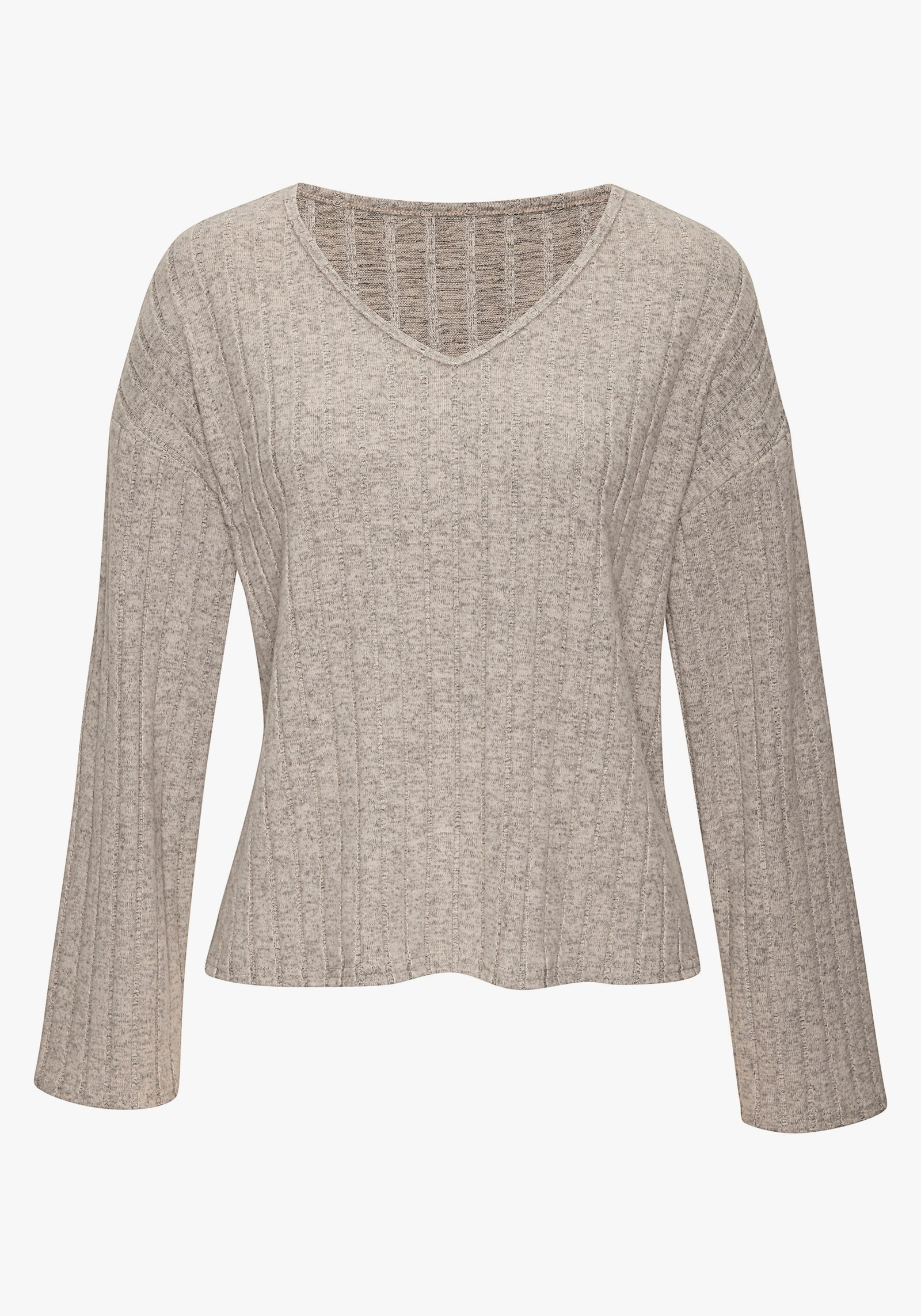 Vivance Langarmshirt - grau meliert