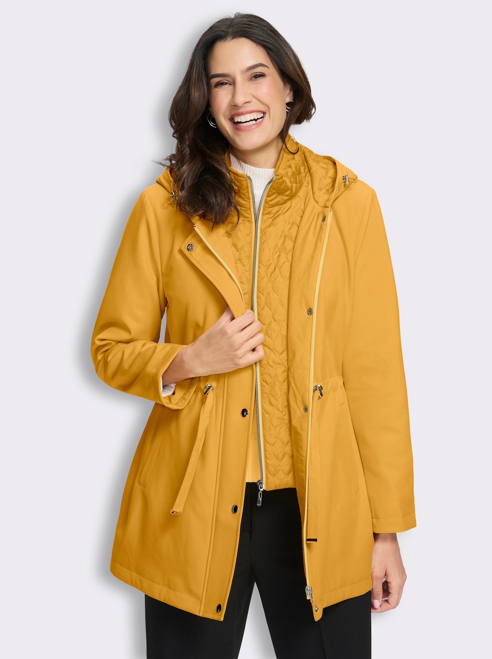  Jacke in 2-in-1-Optik - ocker