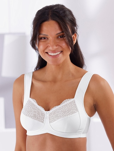 Soutien-gorge large sans armatures - blanc