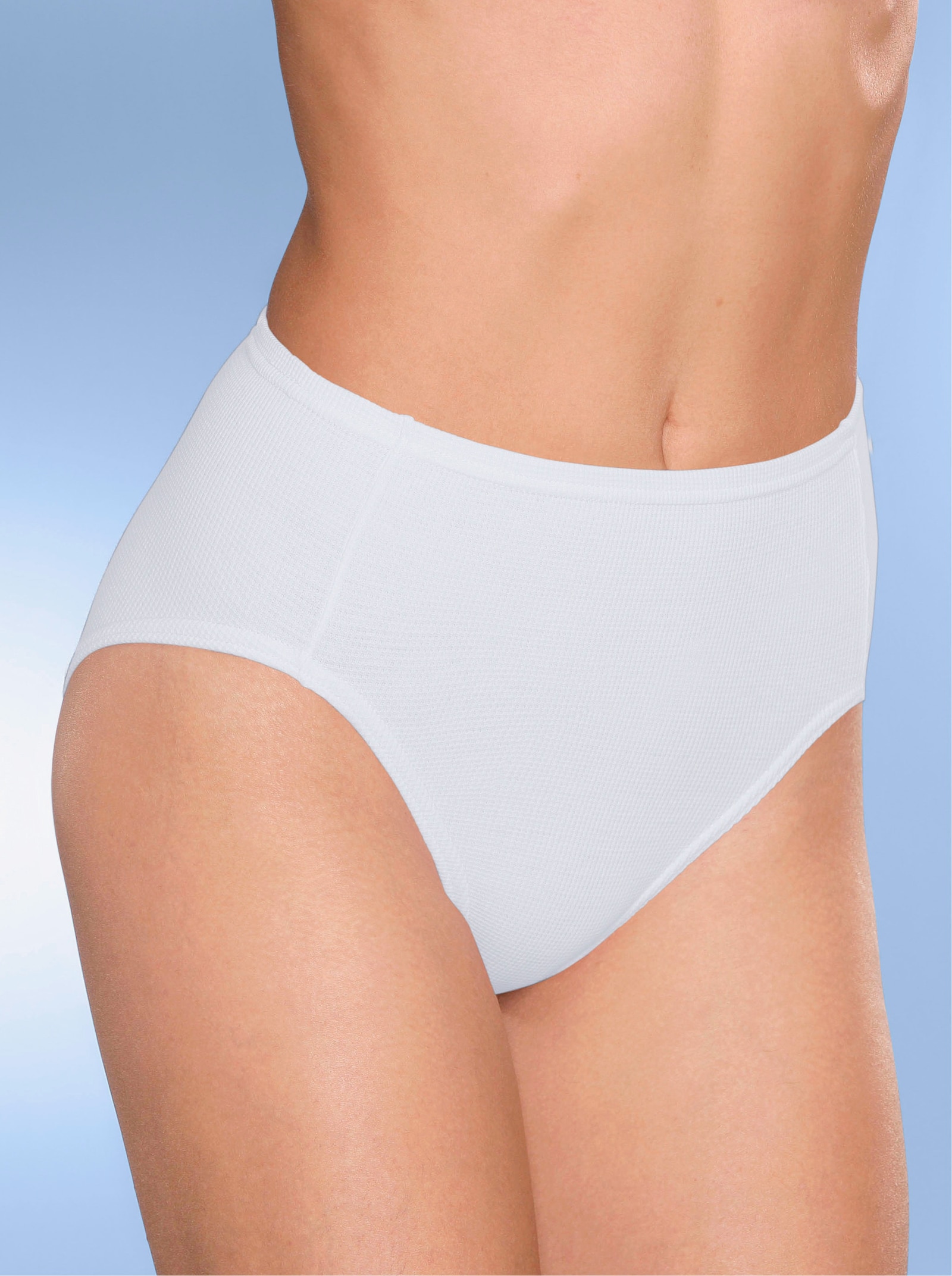 wäschepur Panties en qualité piqué - 5x blanc