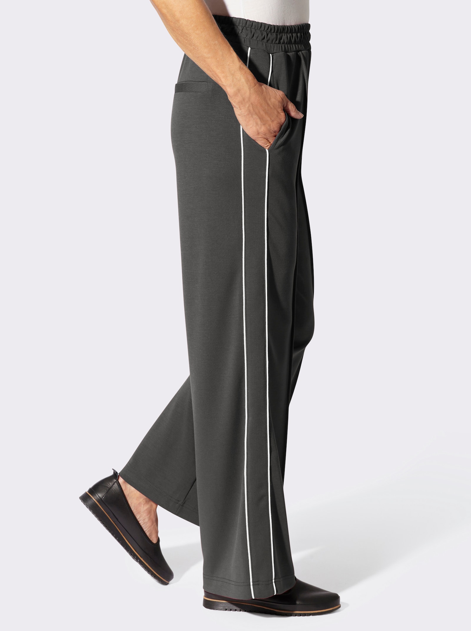 Sweathose in weiter Form - graphit