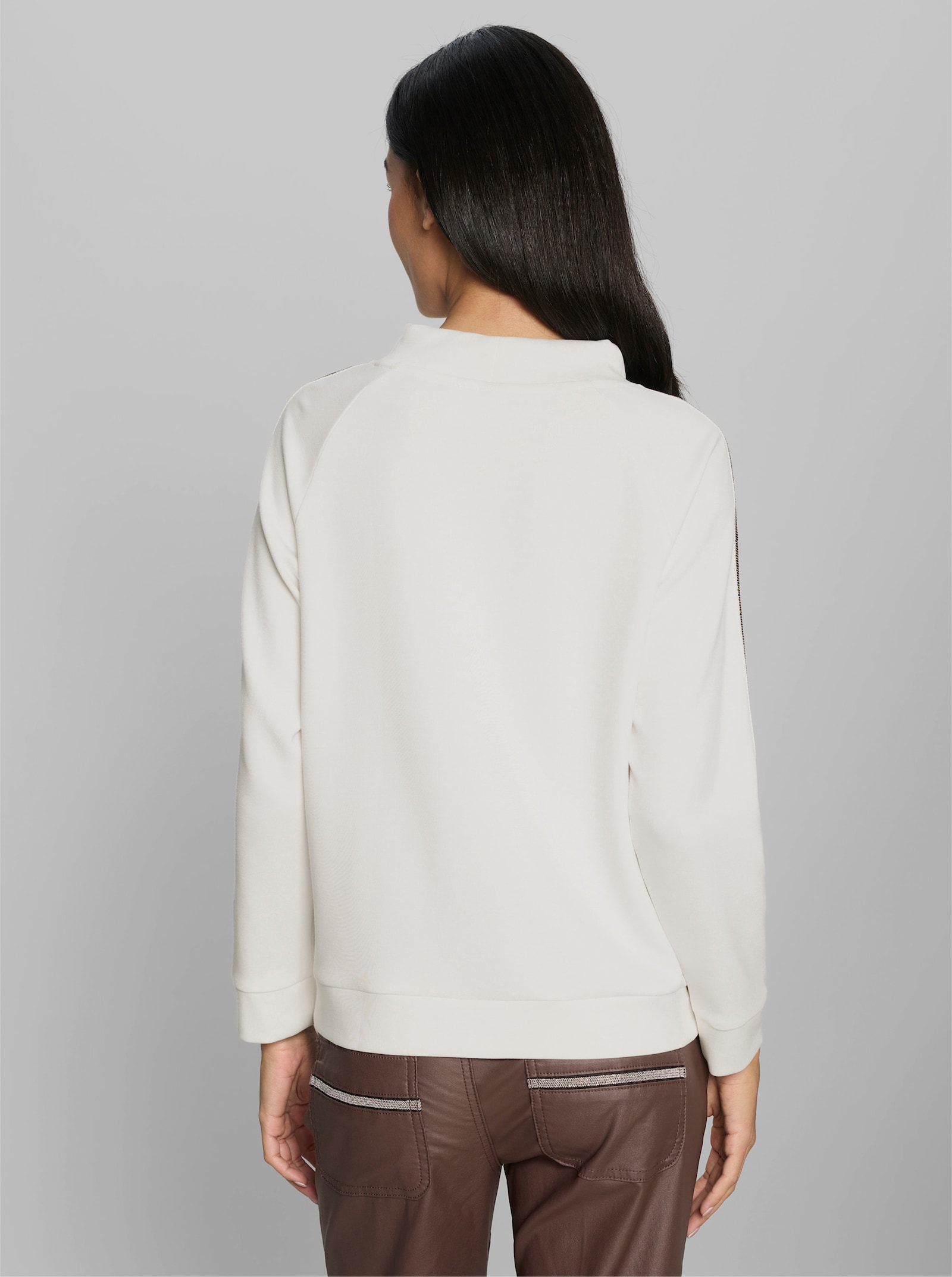 heine Sweatshirt mit Ziersteinchen - ecru