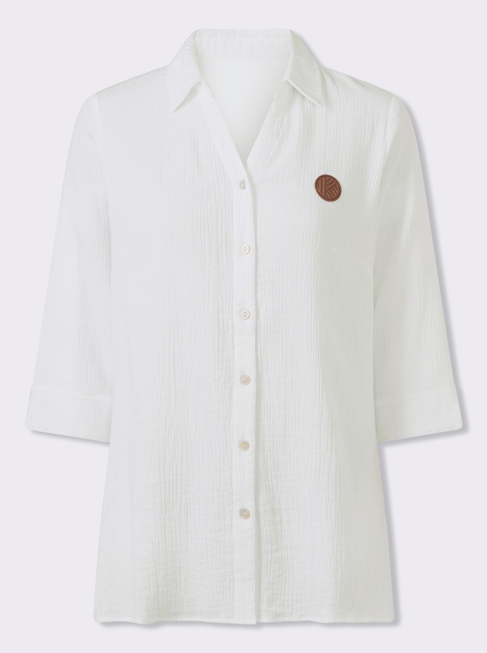 Dlhá blúzka, mušelín - biela