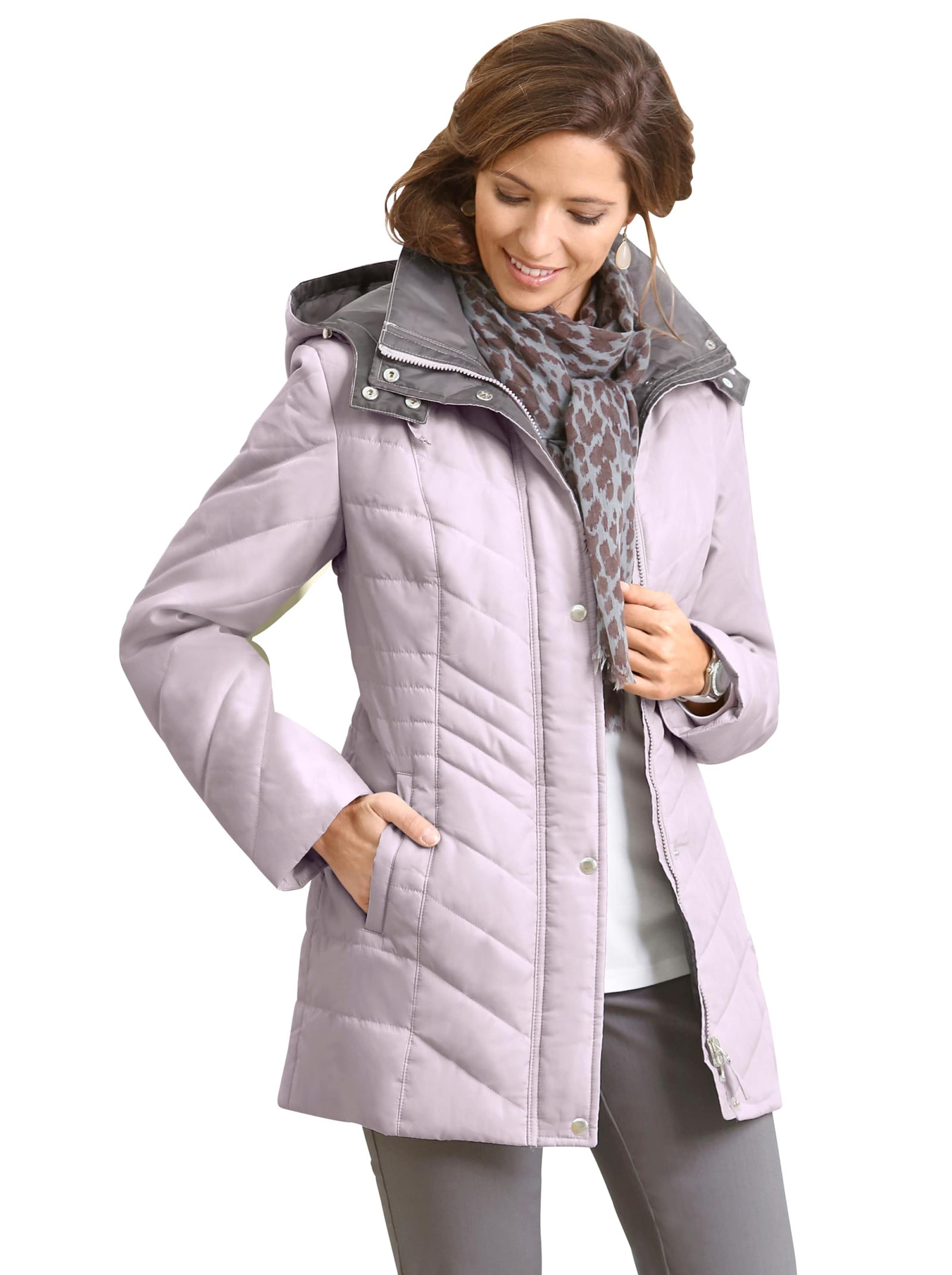 Steppjacke - rosé-grau