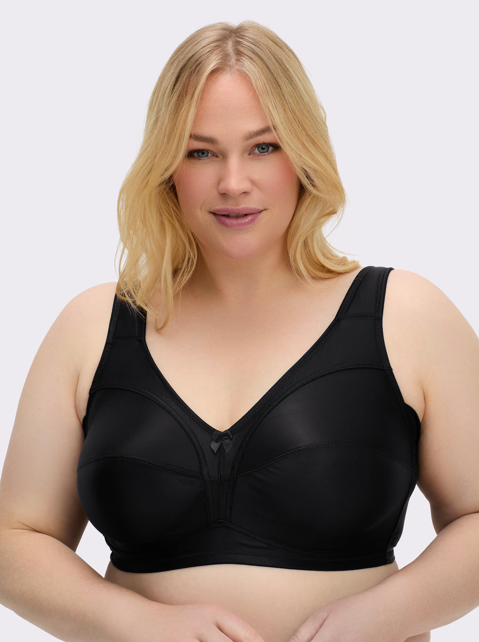 Naturana T-Shirt-BH ohne Bügel - schwarz