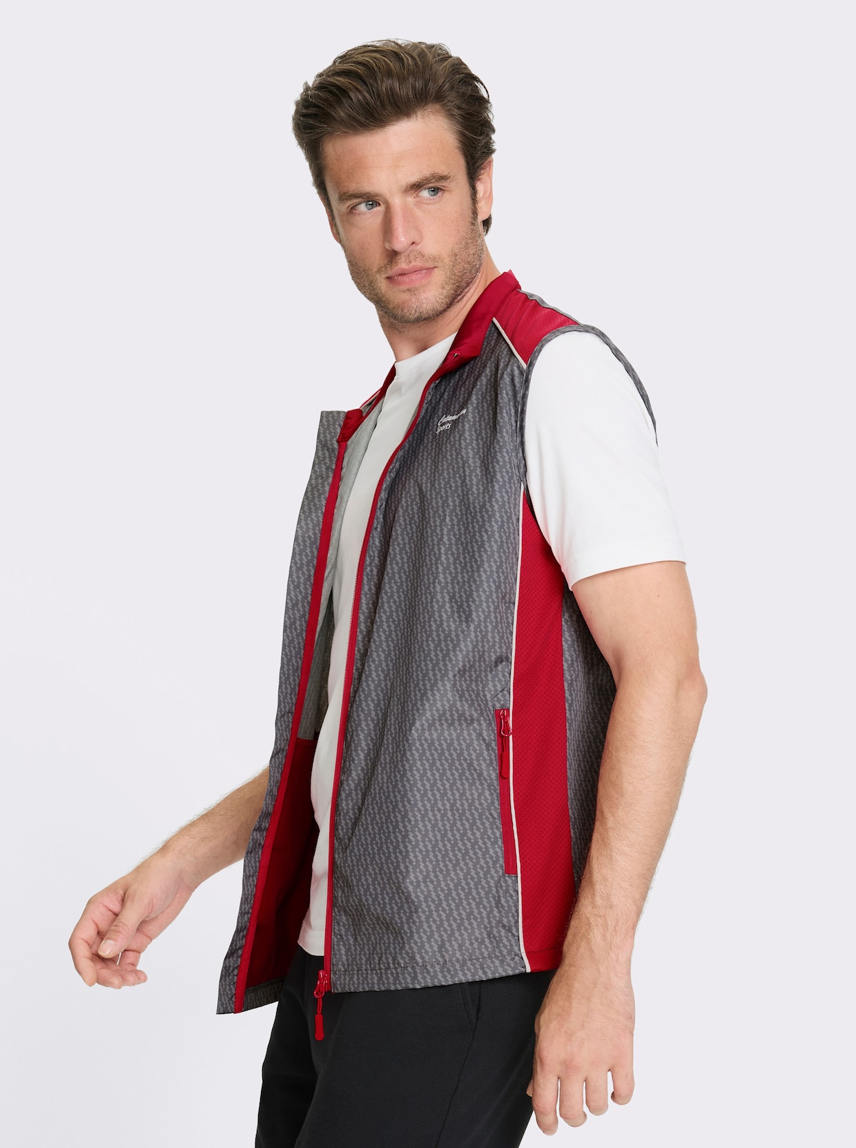 Catamaran Sports Funktionsweste mit Reißverschluss-Tasche hinten - rot