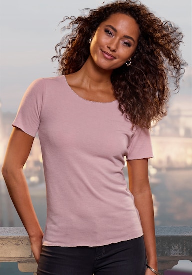LASCANA Rundhalsshirt - rosa