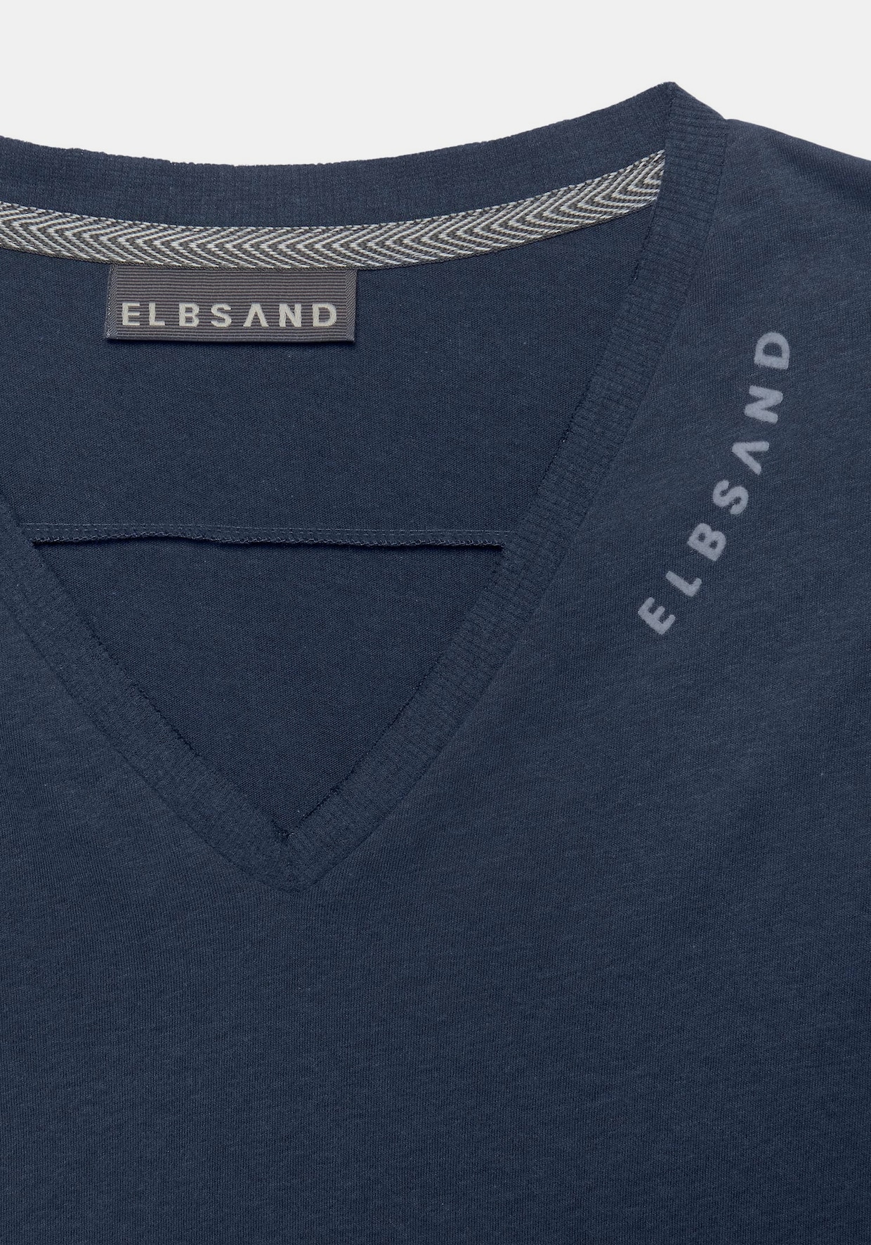 Elbsand V-Shirt - marine-meliert