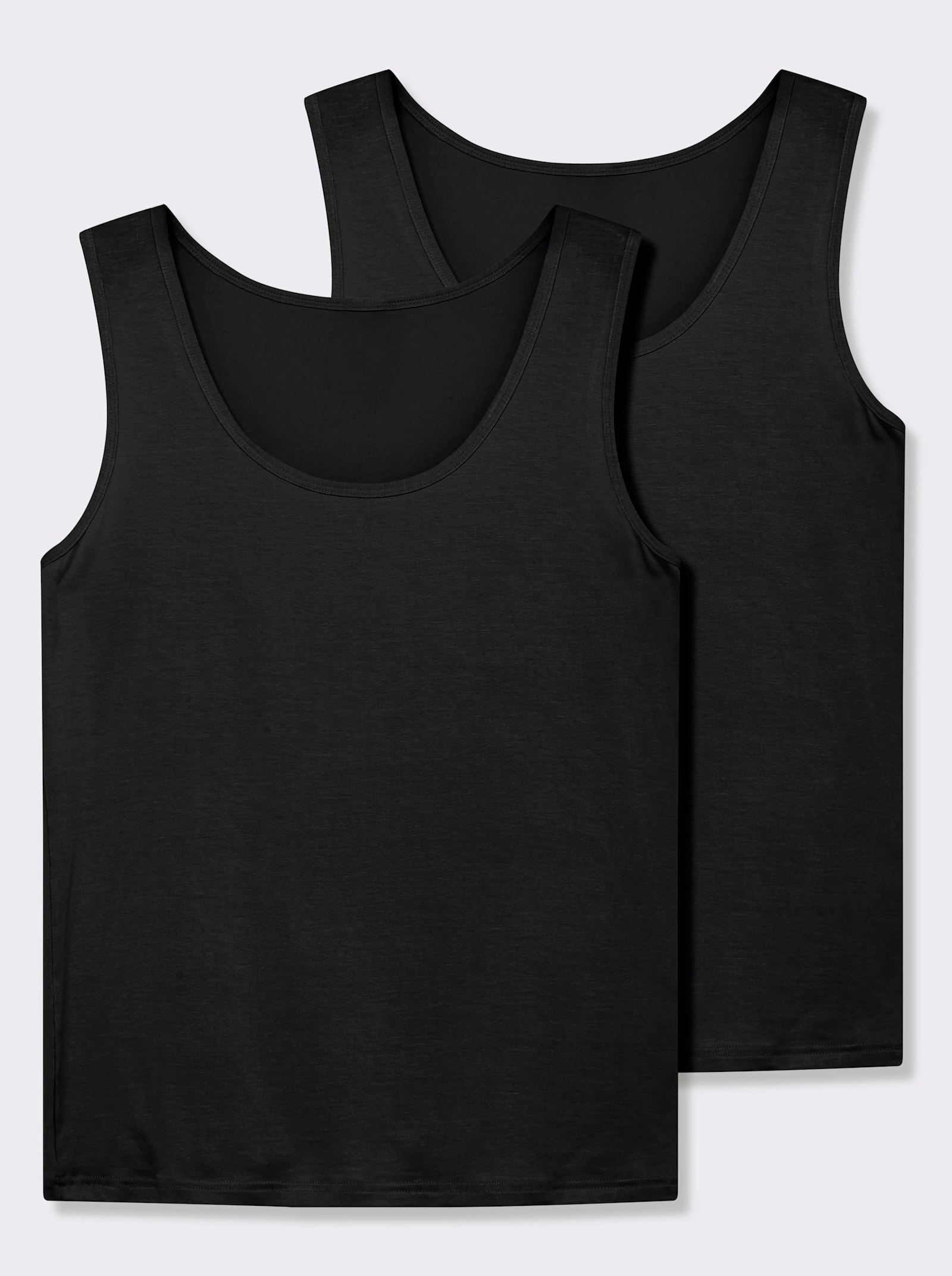 wäschepur Achseltop mit breiten Trägern - schwarz