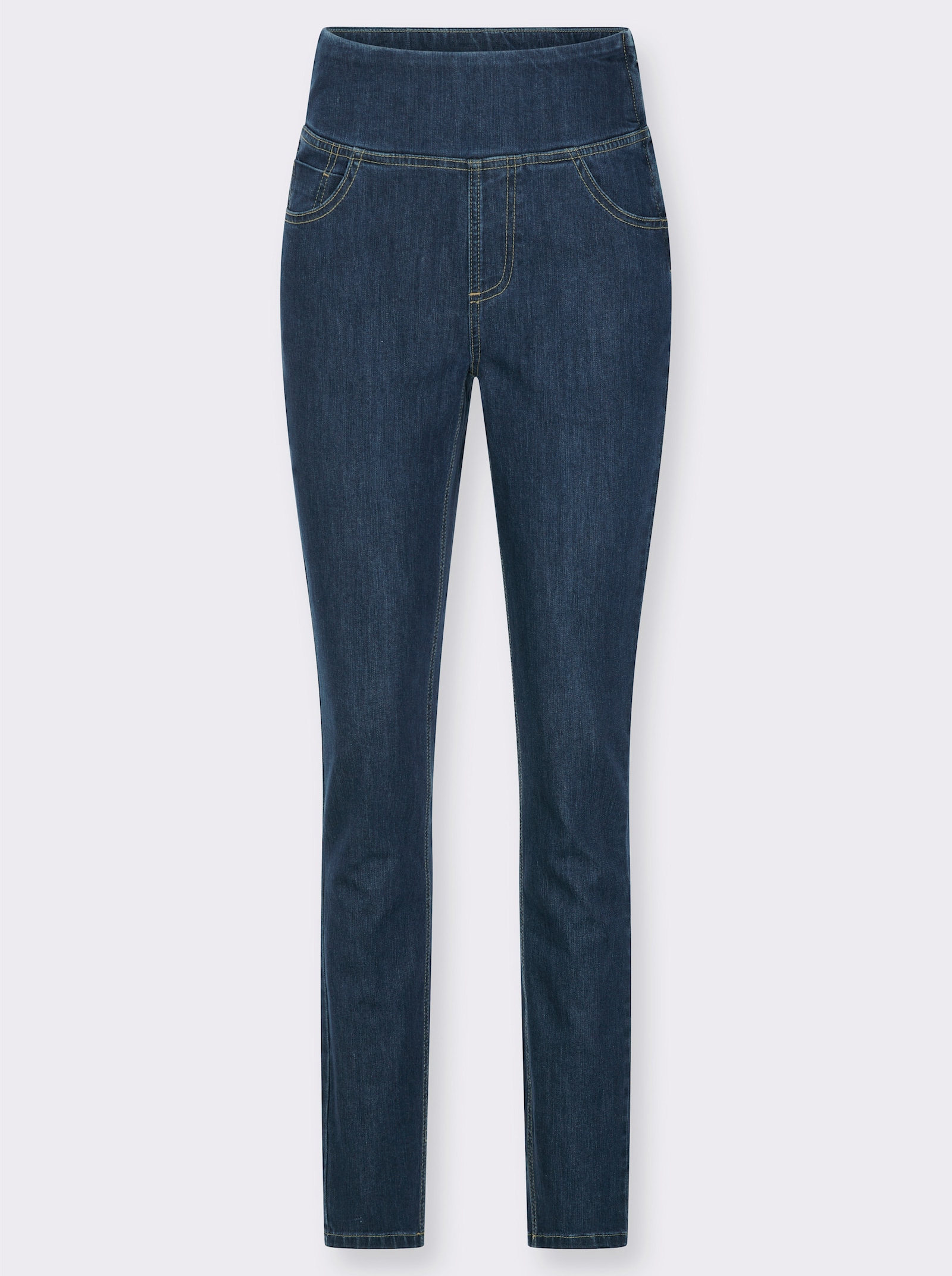 Jeans mit seitlichem Reißverschluss - blue-stone-washed