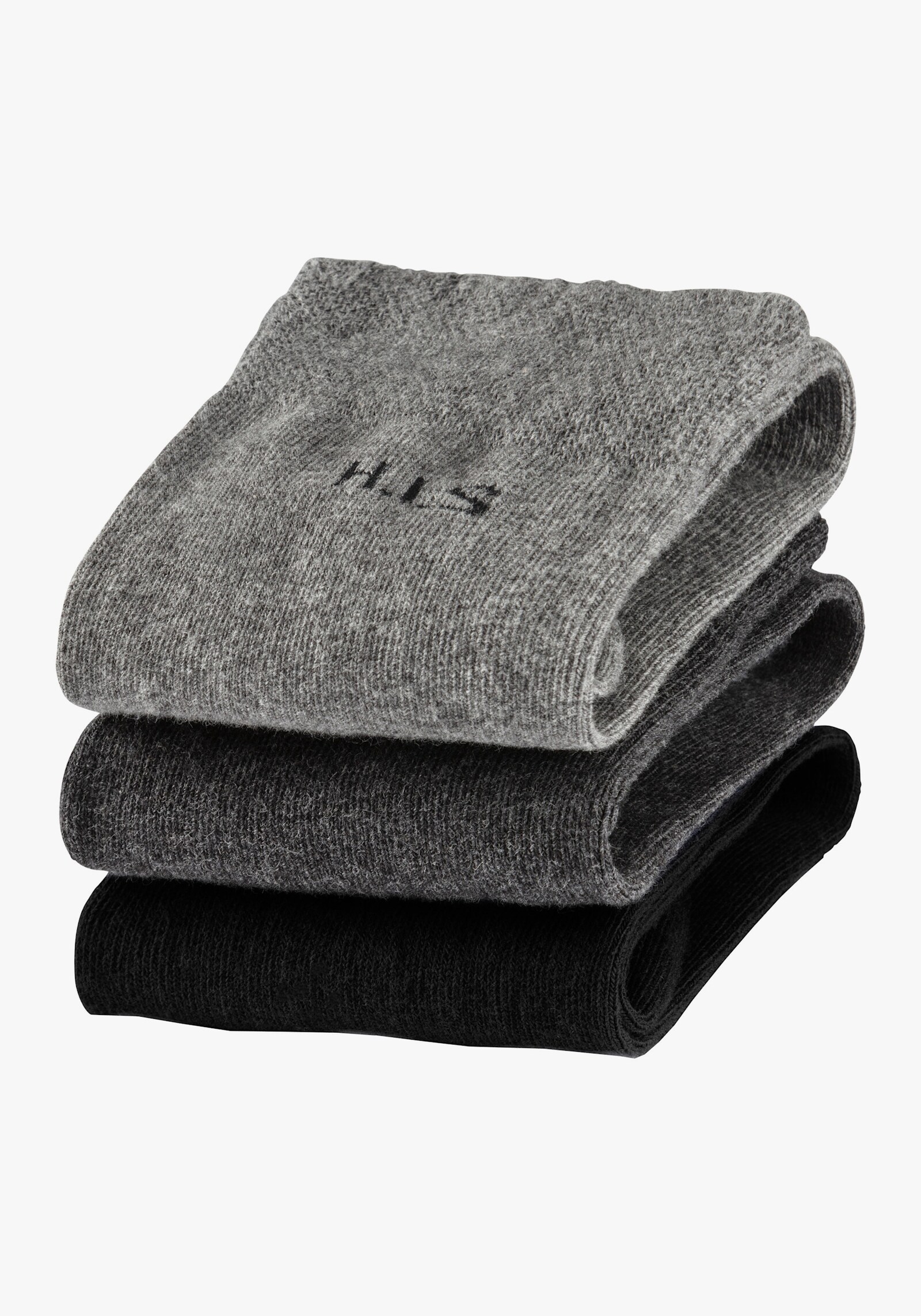 H.I.S Kniestrümpfe - 2x anthrazit, 1x grau