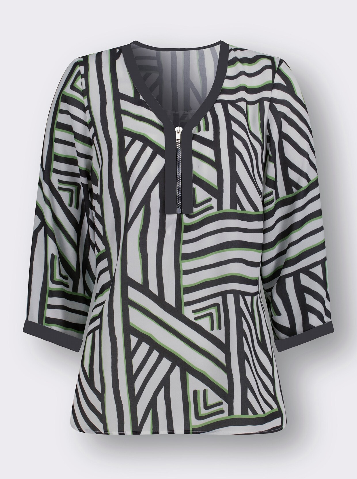 Blouse met print - wit/zwart geprint