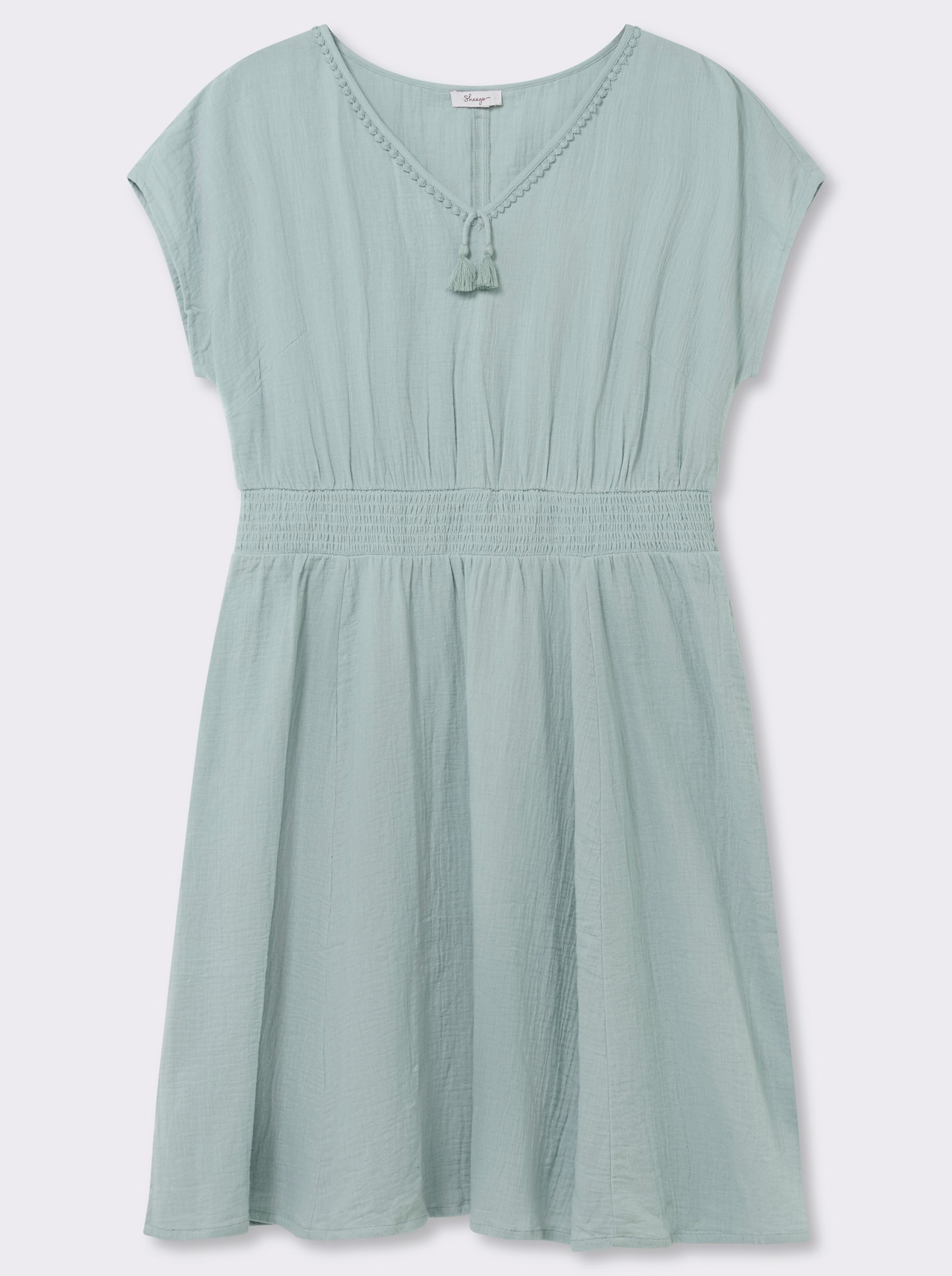 sheego Sommerkleid aus Musselin - kalkmint