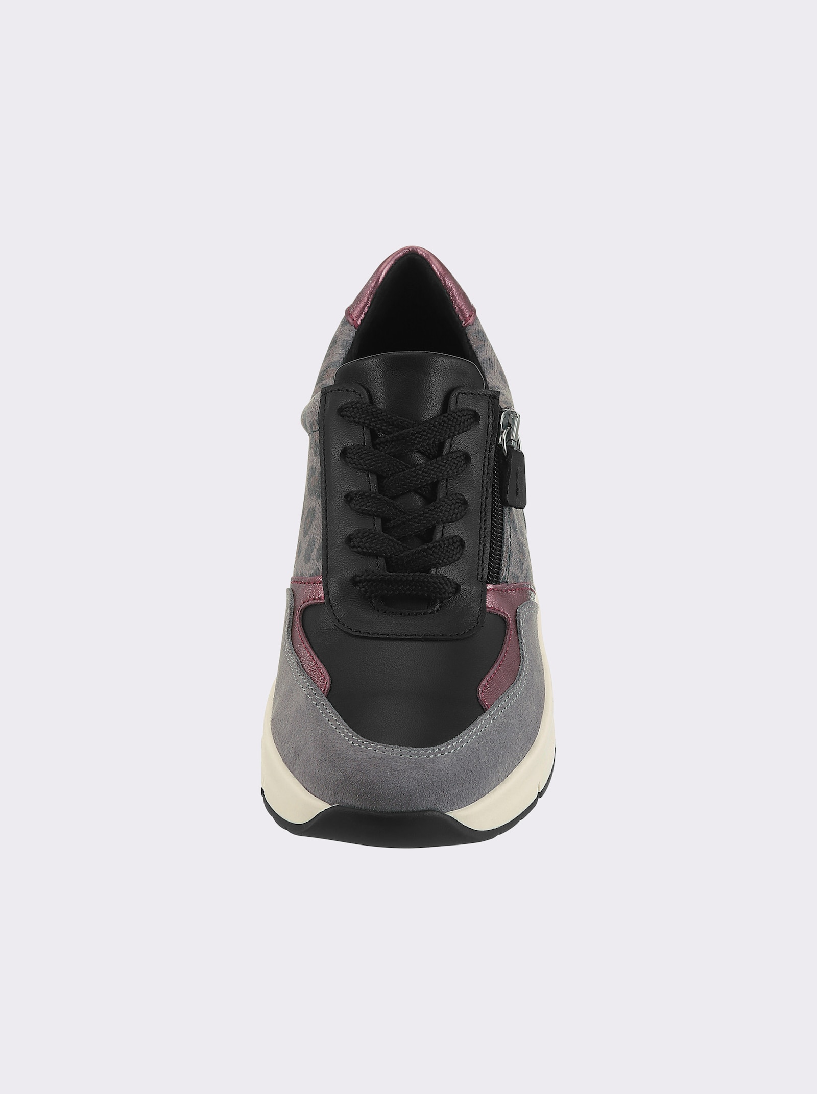 heine Sneaker - grau-schwarz-bordeaux