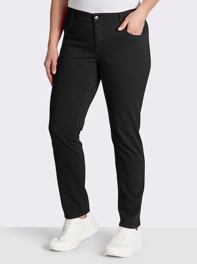Ascari Stretch-Jeans in Röhren-Form - schwarz