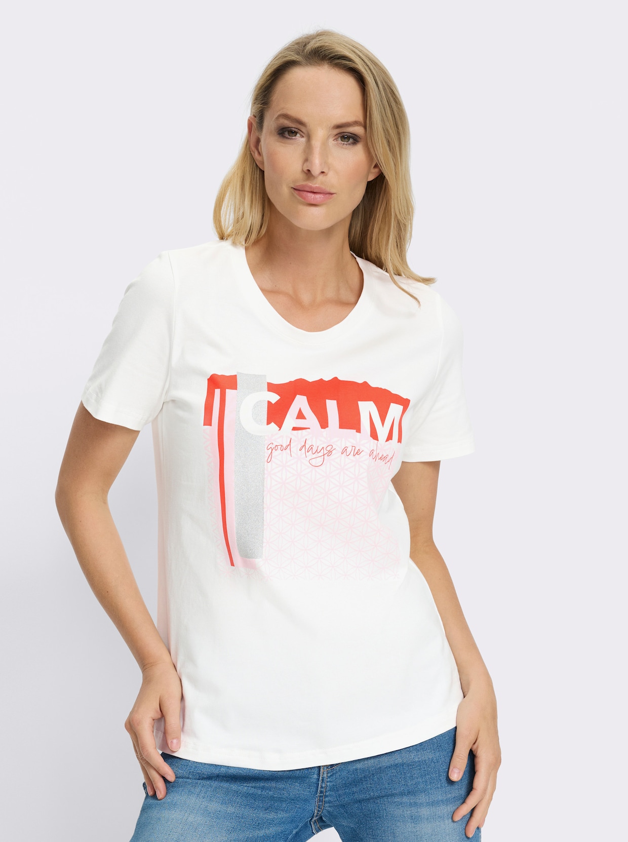 heine T-shirt à manches courtes - écru