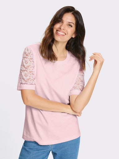 Spitzenshirt - hellrosé