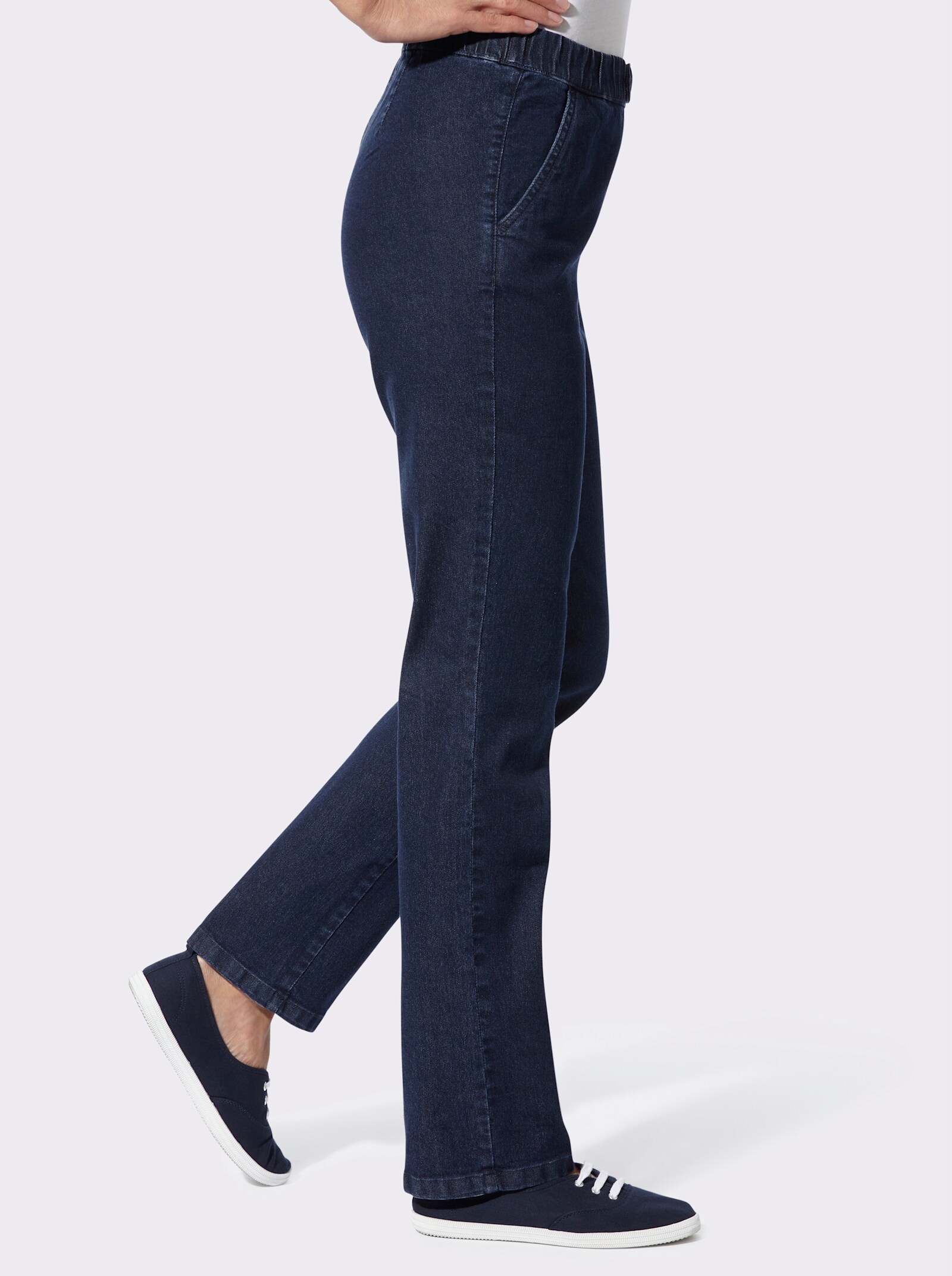 Schlupfjeans mit 2 Taschen vorne - dark blue