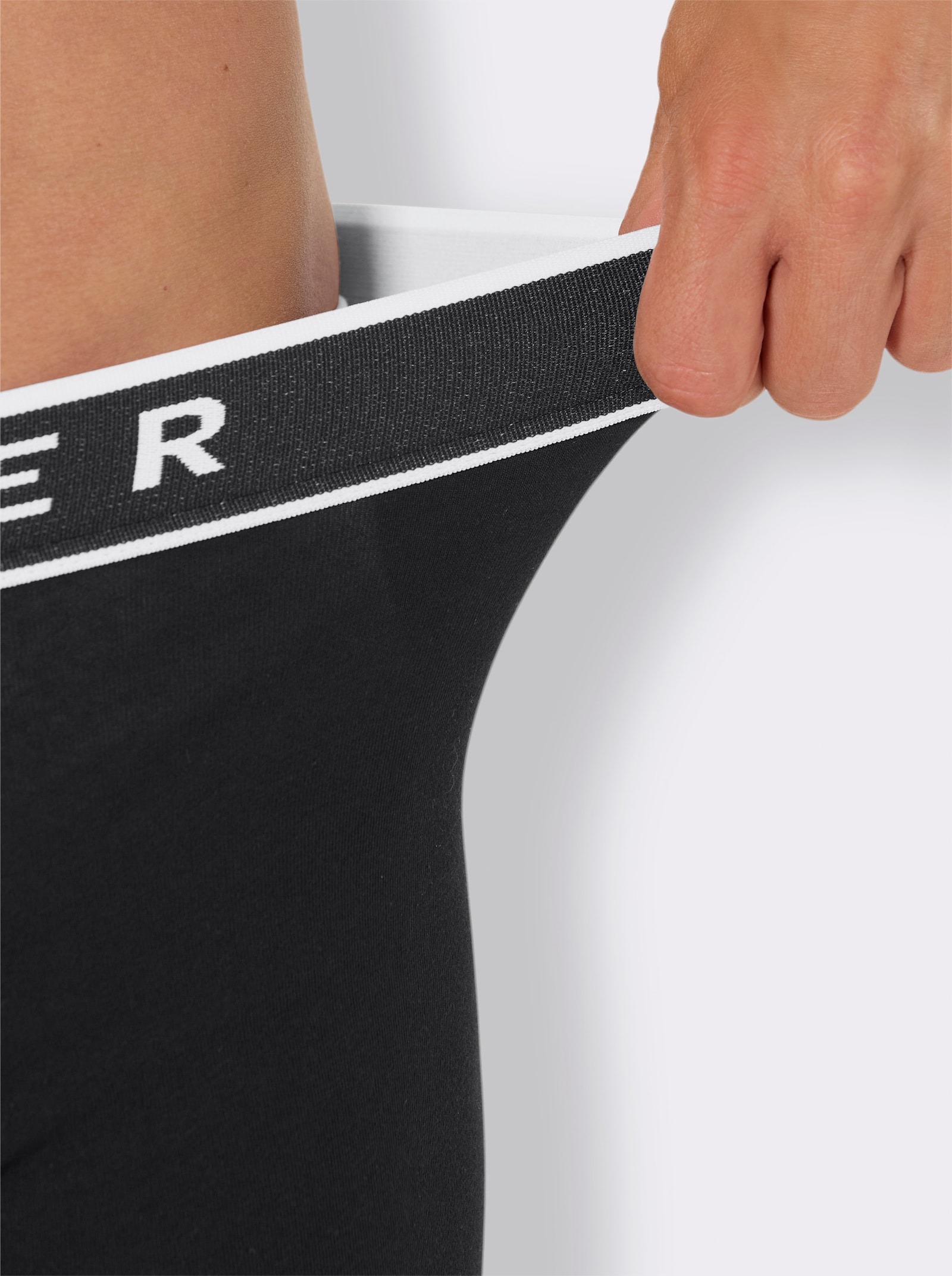 Schiesser Longpanty aus Single-Jersey - schwarz