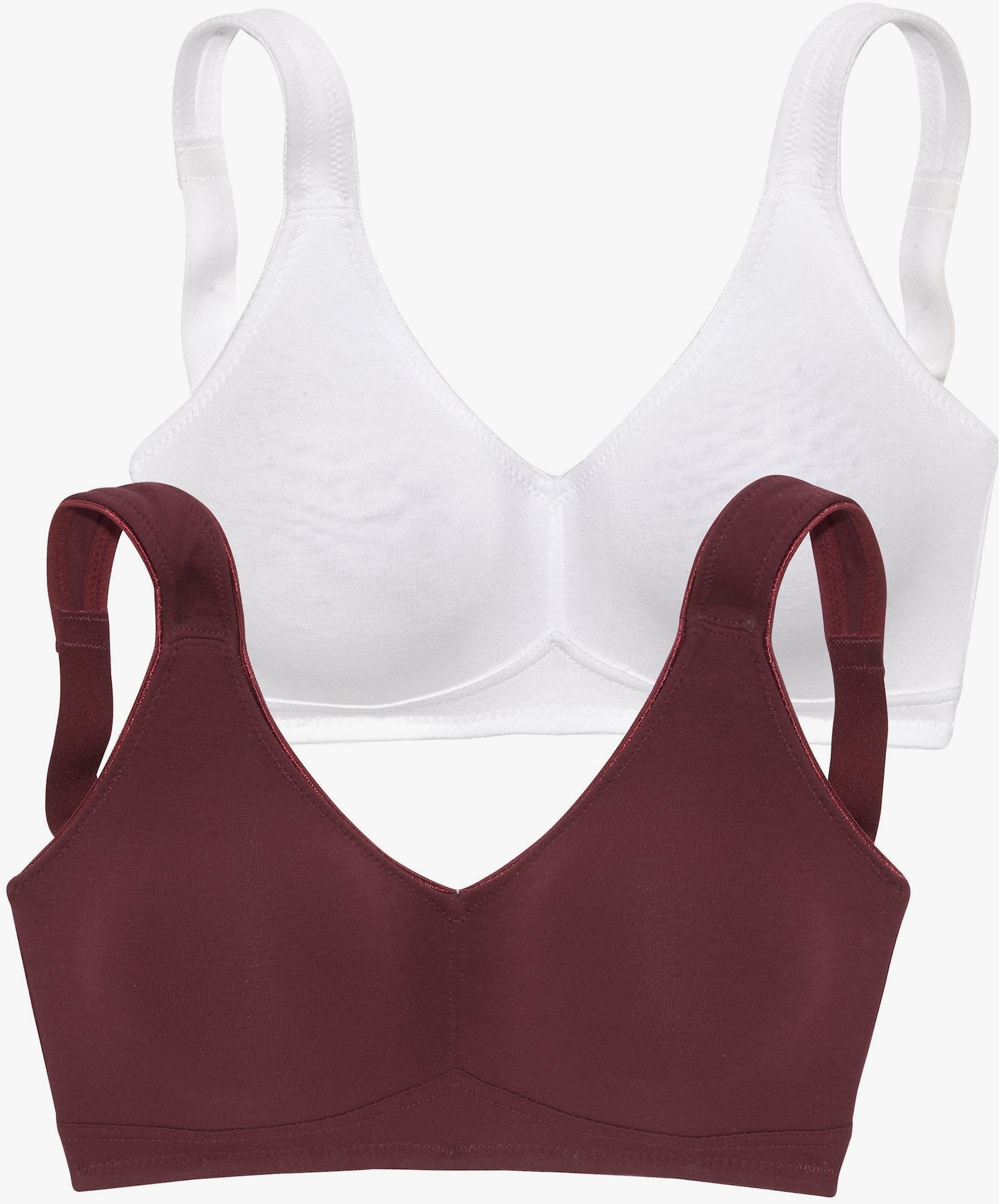 petite fleur Soft-BH - bordeaux+weiß