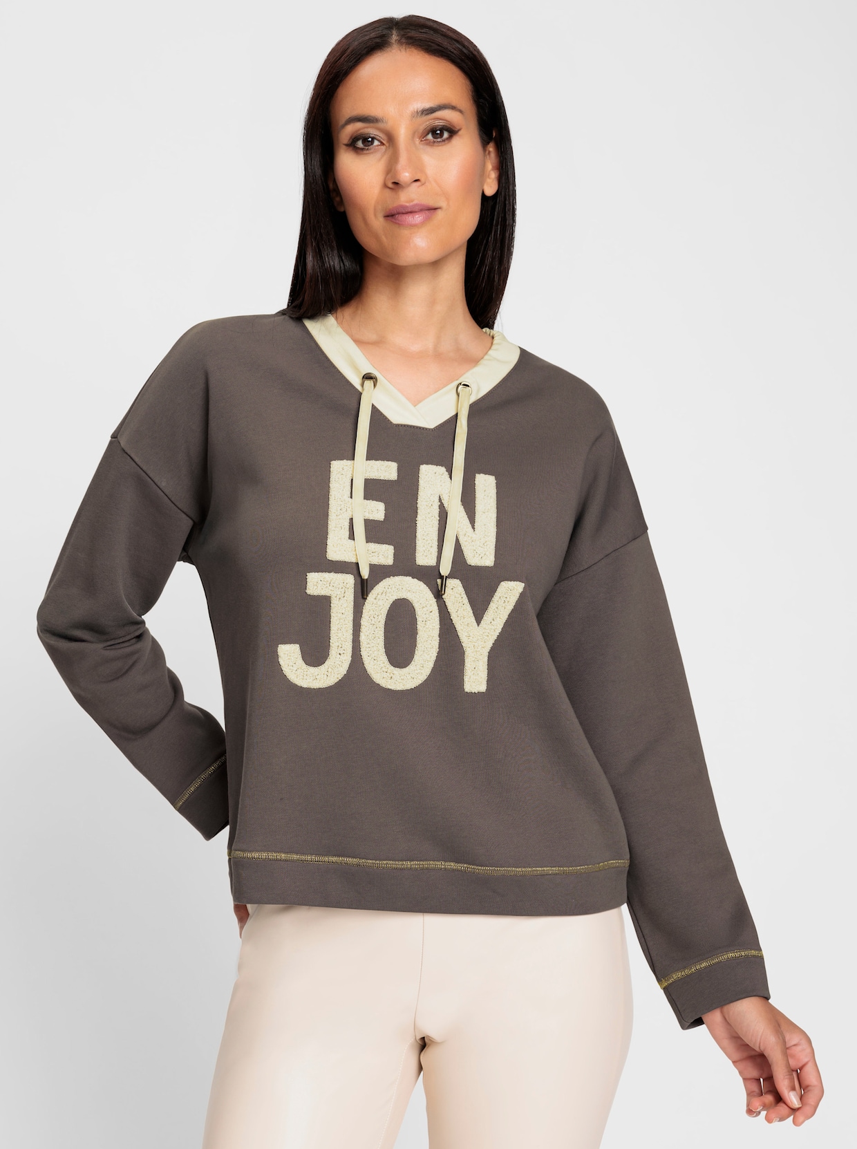 heine Sweatshirt - donkertaupe