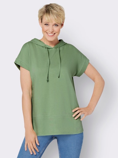 Sweatshirt mit kurzen Ärmeln - eucalyptus
